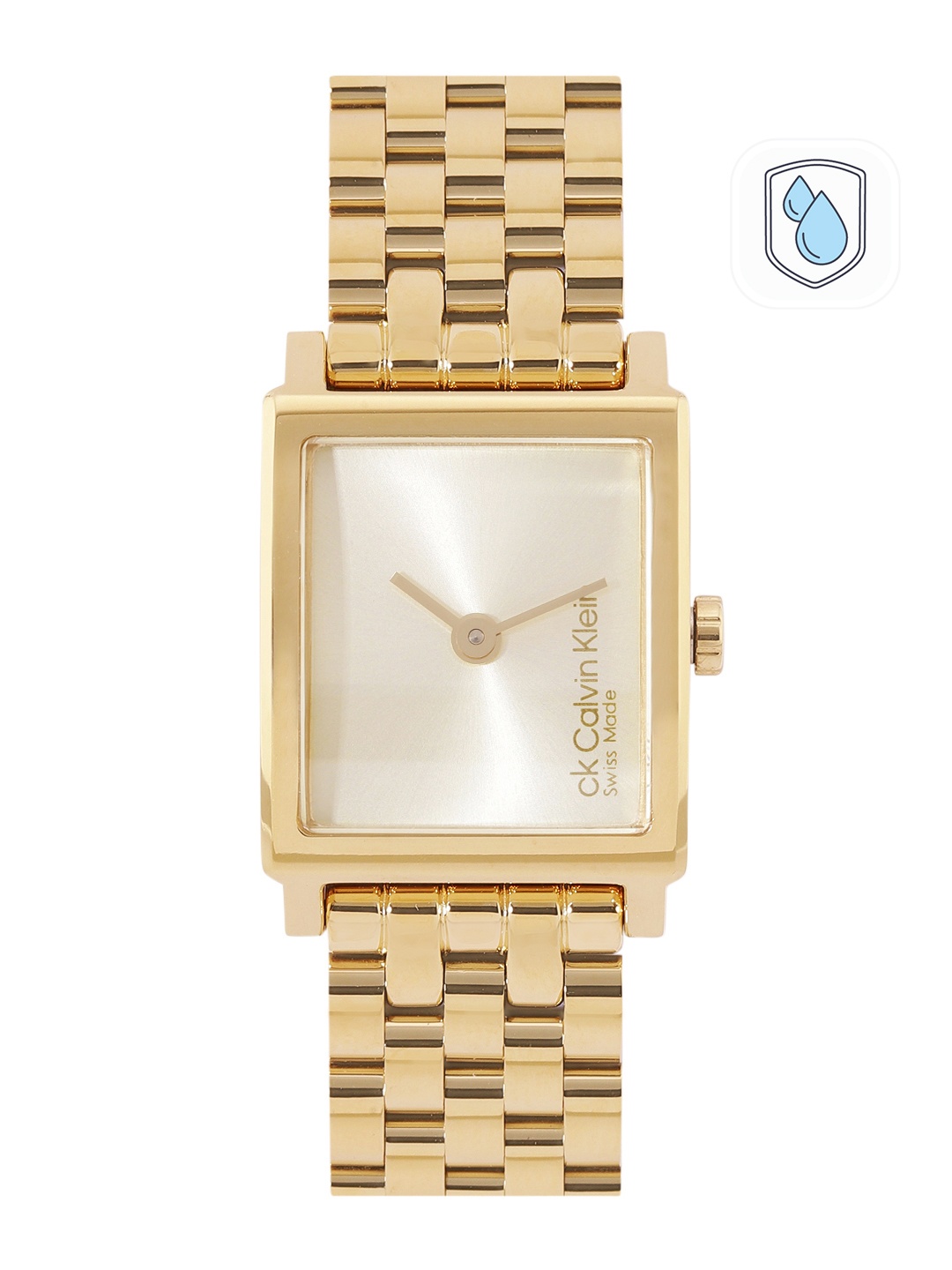 

Calvin Klein Women Swiss Elongated Bracelet Style Analogue Watch 25000003, Gold