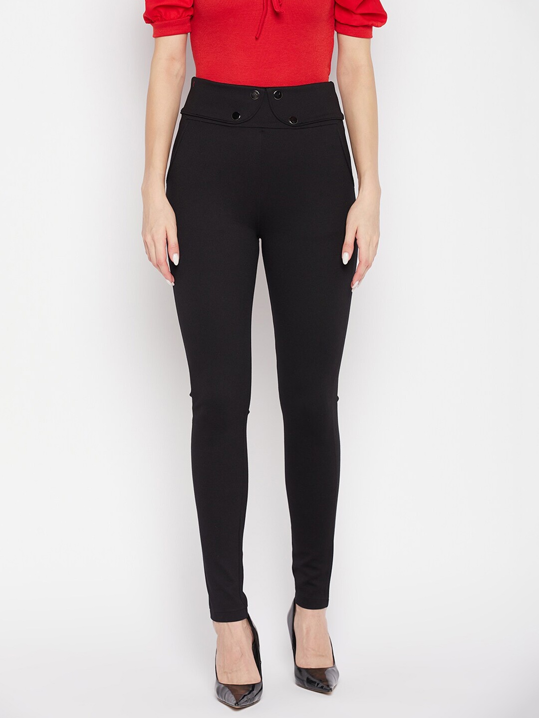 

Clora Creation Women Slim-Fit Treggings, Black