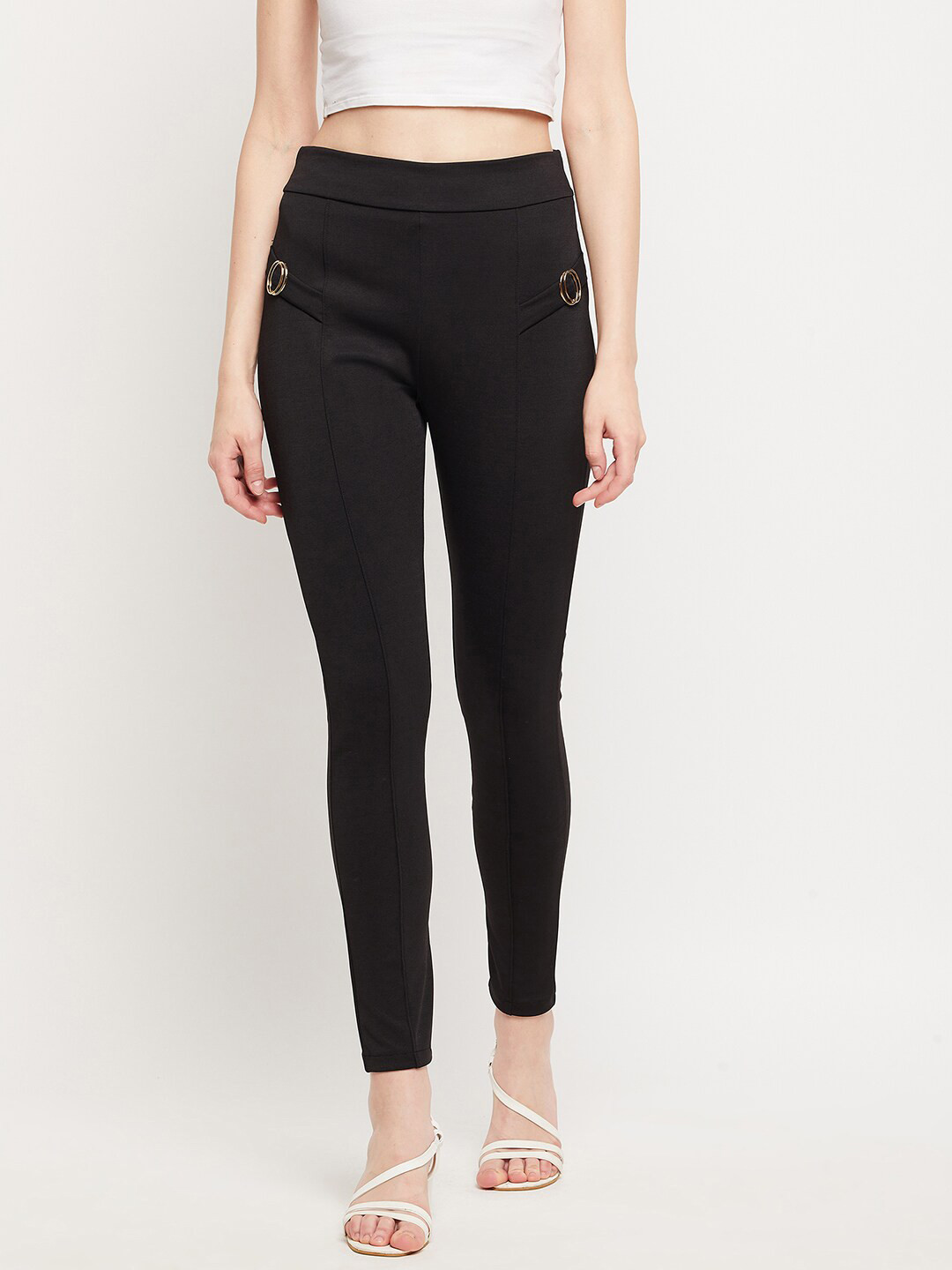 

Clora Creation Women Slim Fit Treggings, Black