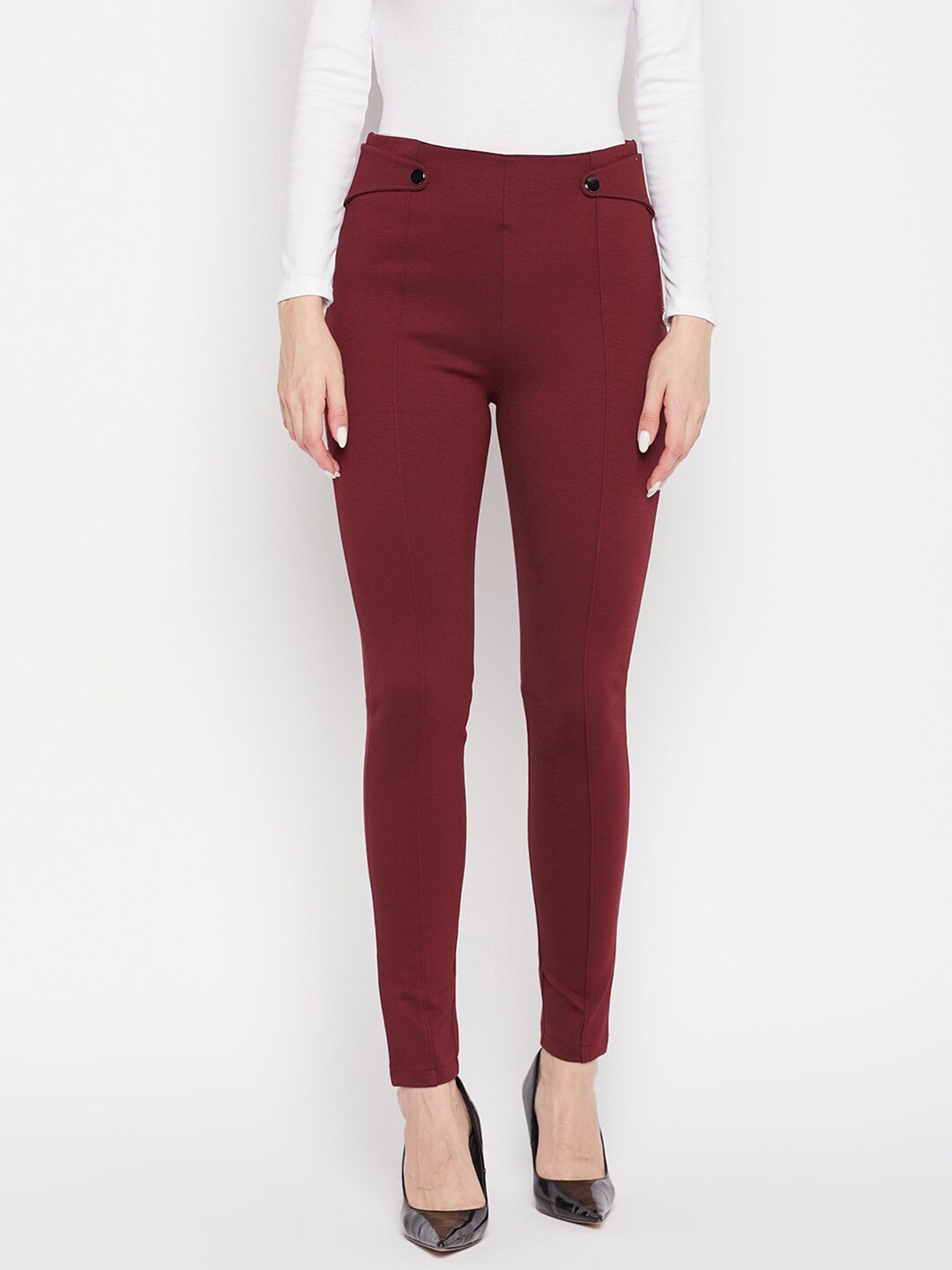 

Clora Creation Women Regular Fit Treggings, Maroon