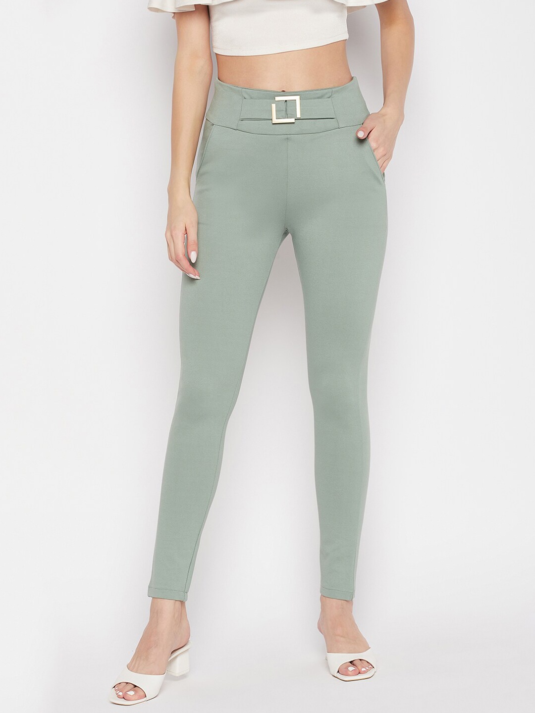 

Clora Creation Women Regular Fit Treggings, Green