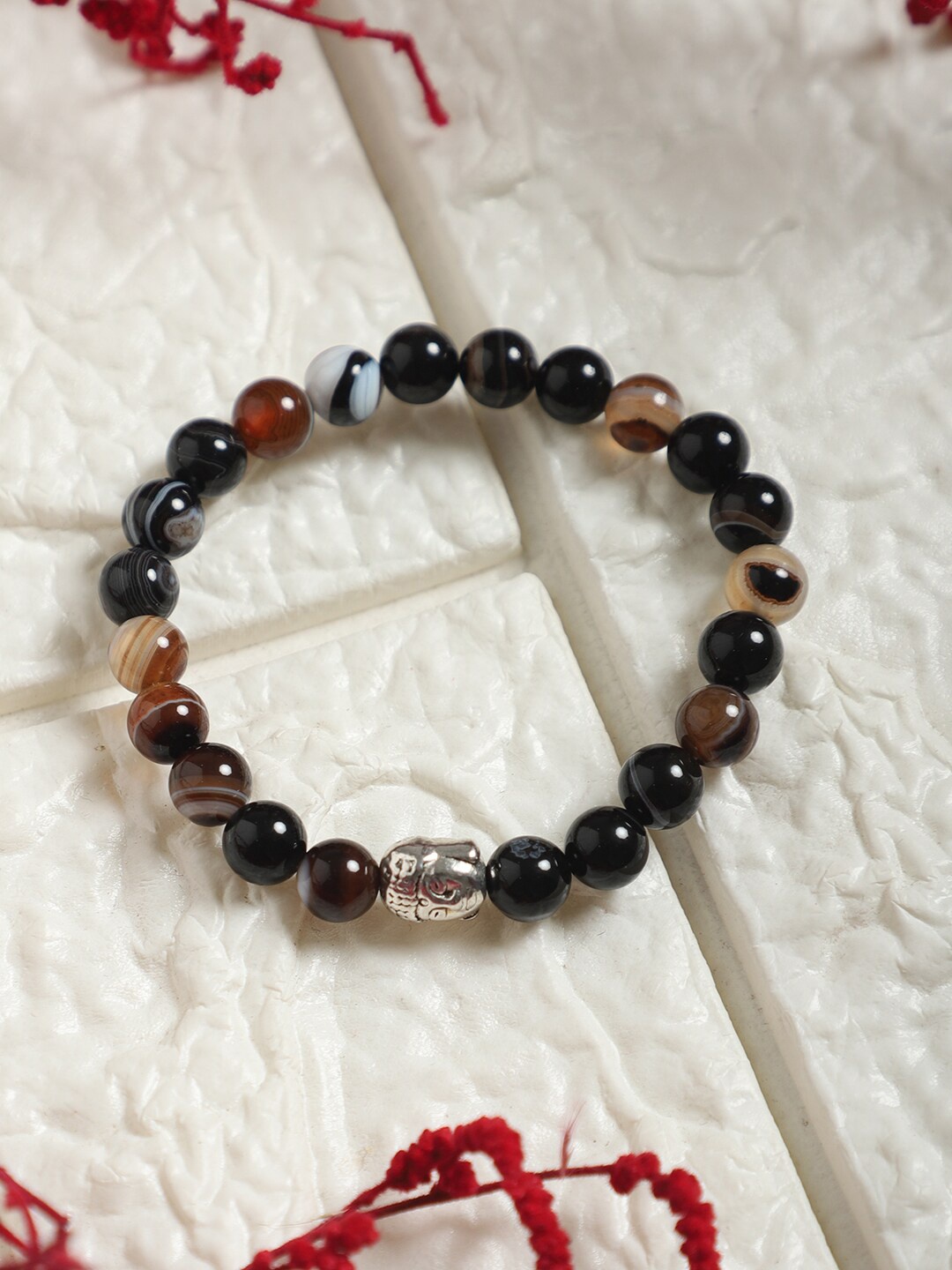 

TAG 7 Sulemani Hakik Semi Precious Stone Bracelet, Brown