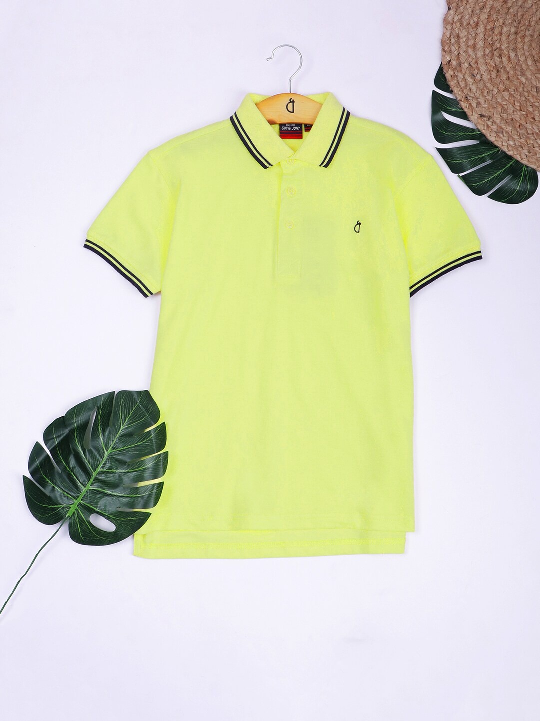 

Gini and Jony Boys Polo Collar Cotton Casual T-Shirt, Yellow