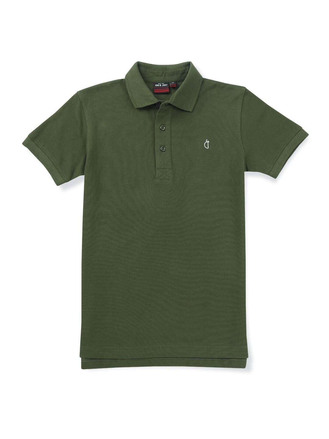

Gini and Jony Boys Polo Collar Casual Cotton T-shirt, Olive