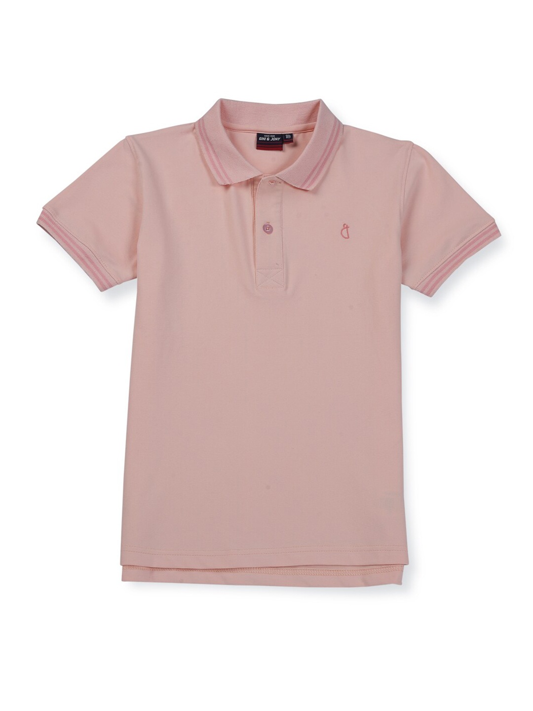 

Gini and Jony Boys Polo Collar Cotton Casual T-Shirt, Pink