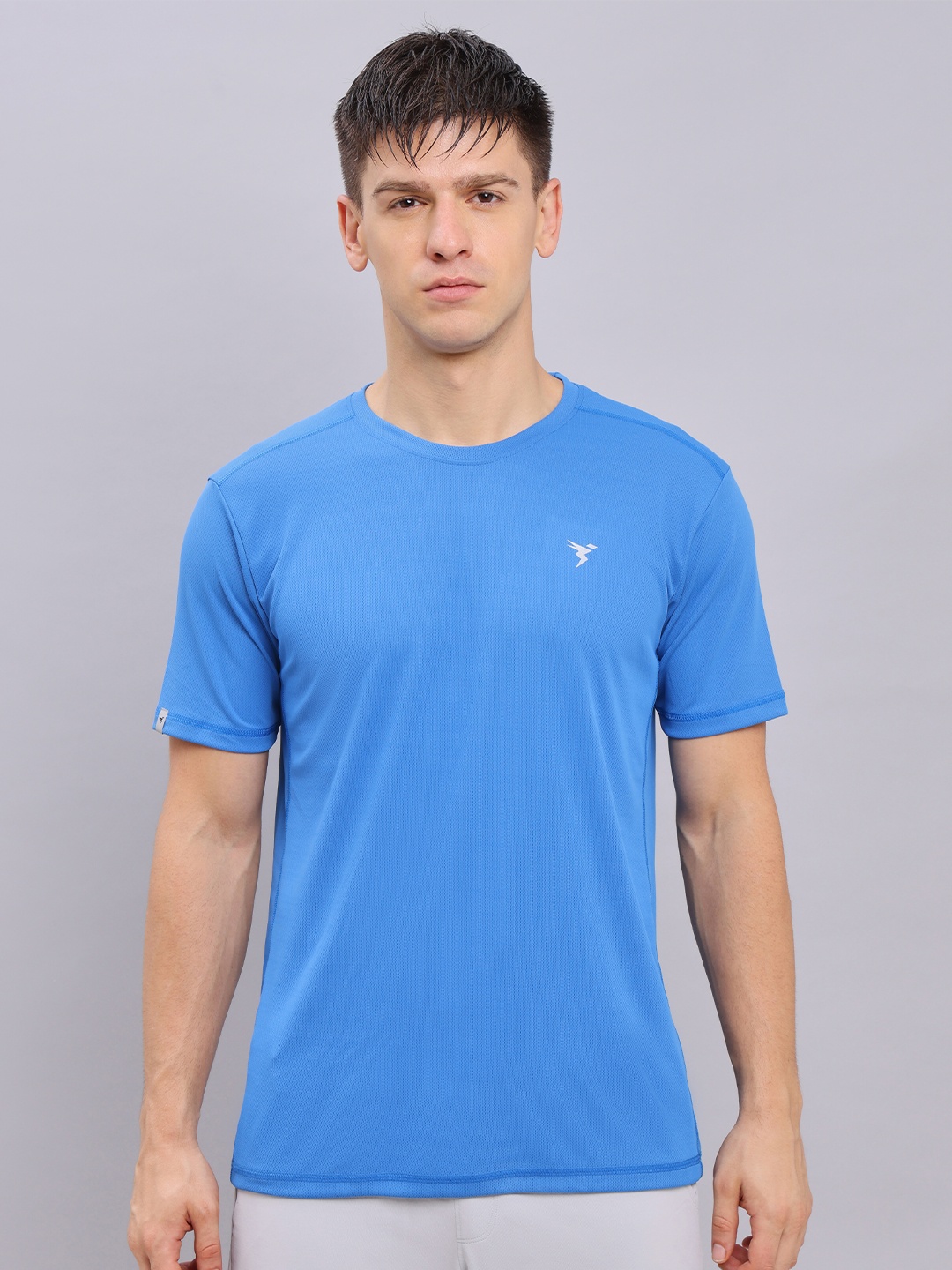 

Technosport Round Neck Antimicrobial Slim Fit T-shirt, Blue