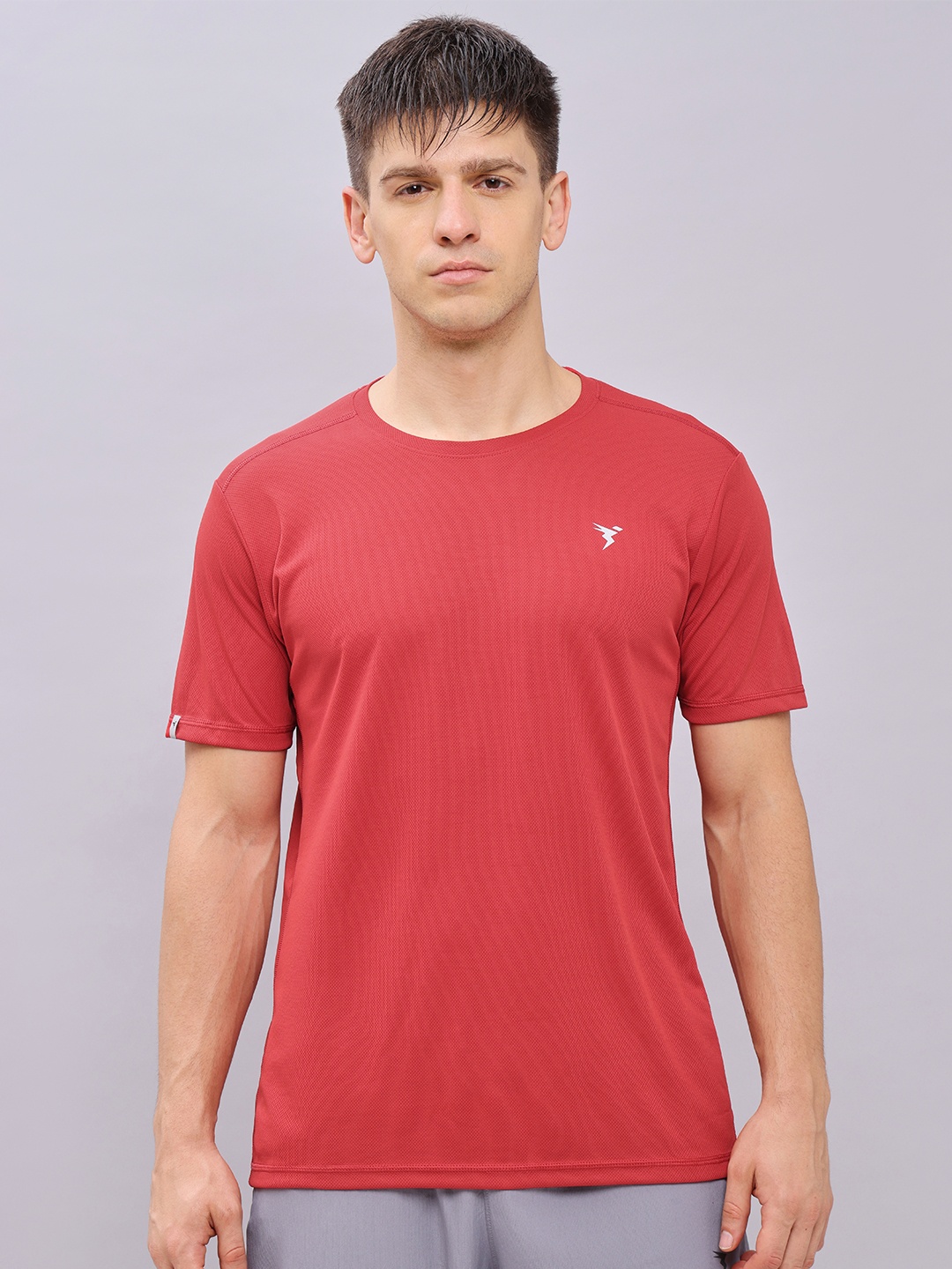 

Technosport Round Neck Antimicrobial Slim Fit T-shirt, Red