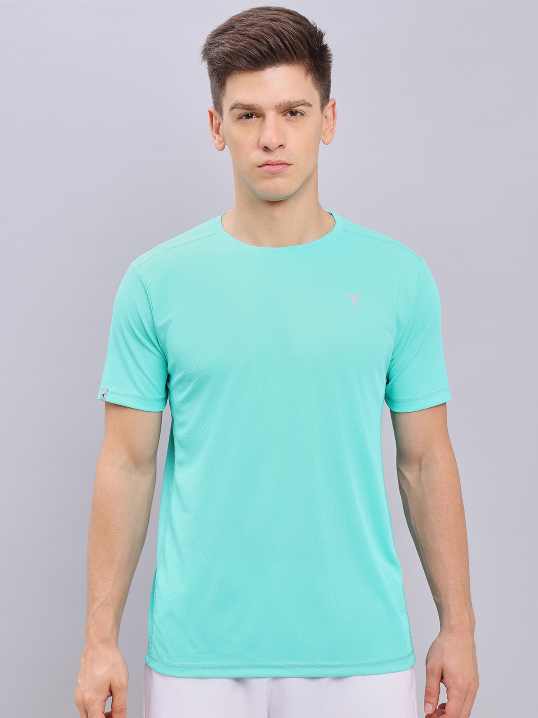 

Technosport Rapid Dry Antimicrobial Round Neck Slim Fit T-shirt, Sea green