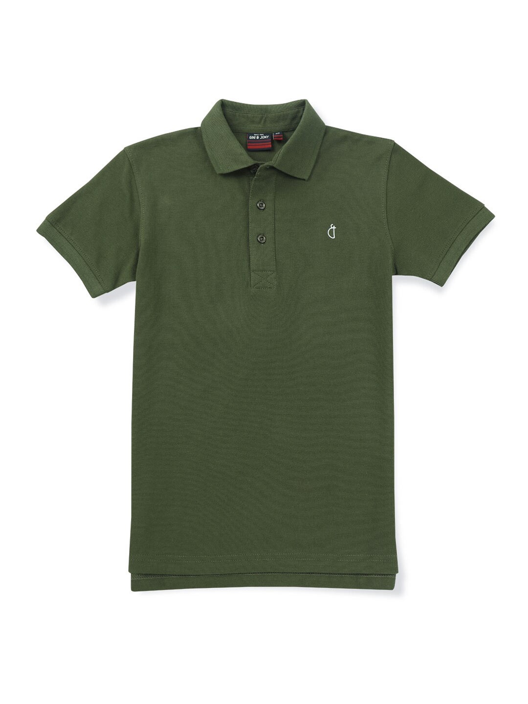 

Gini and Jony Boys Polo Collar Cotton Casual T-Shirt, Olive