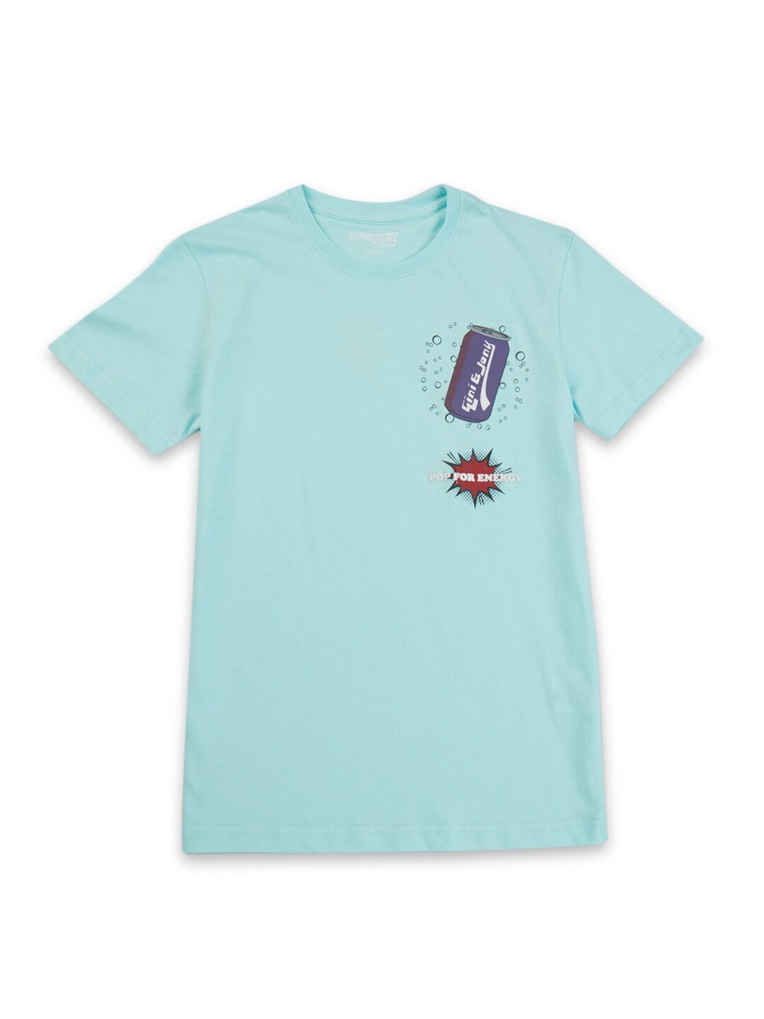 

Gini and Jony Boys Graphic Printed Cotton T-Shirt, Blue