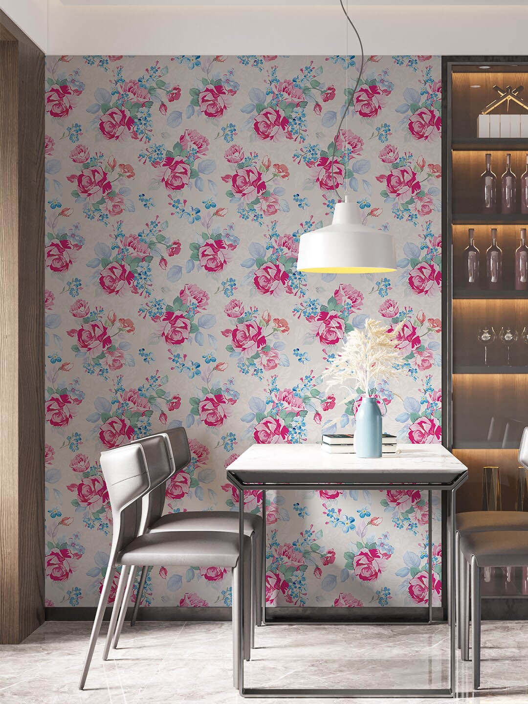 

PAPER PLANE DESIGN White & Pink Printed Waterproof Wallpaper