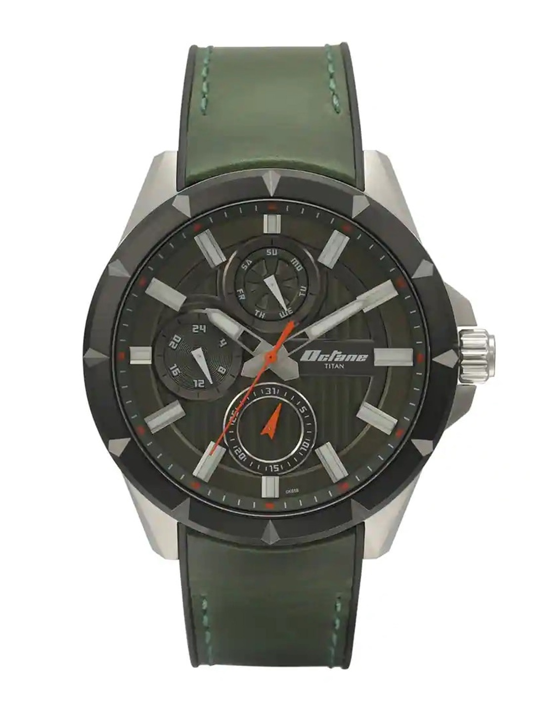 

Titan Men Dial & Straps Reset Time Analogue Watch NP90123KP01, Green