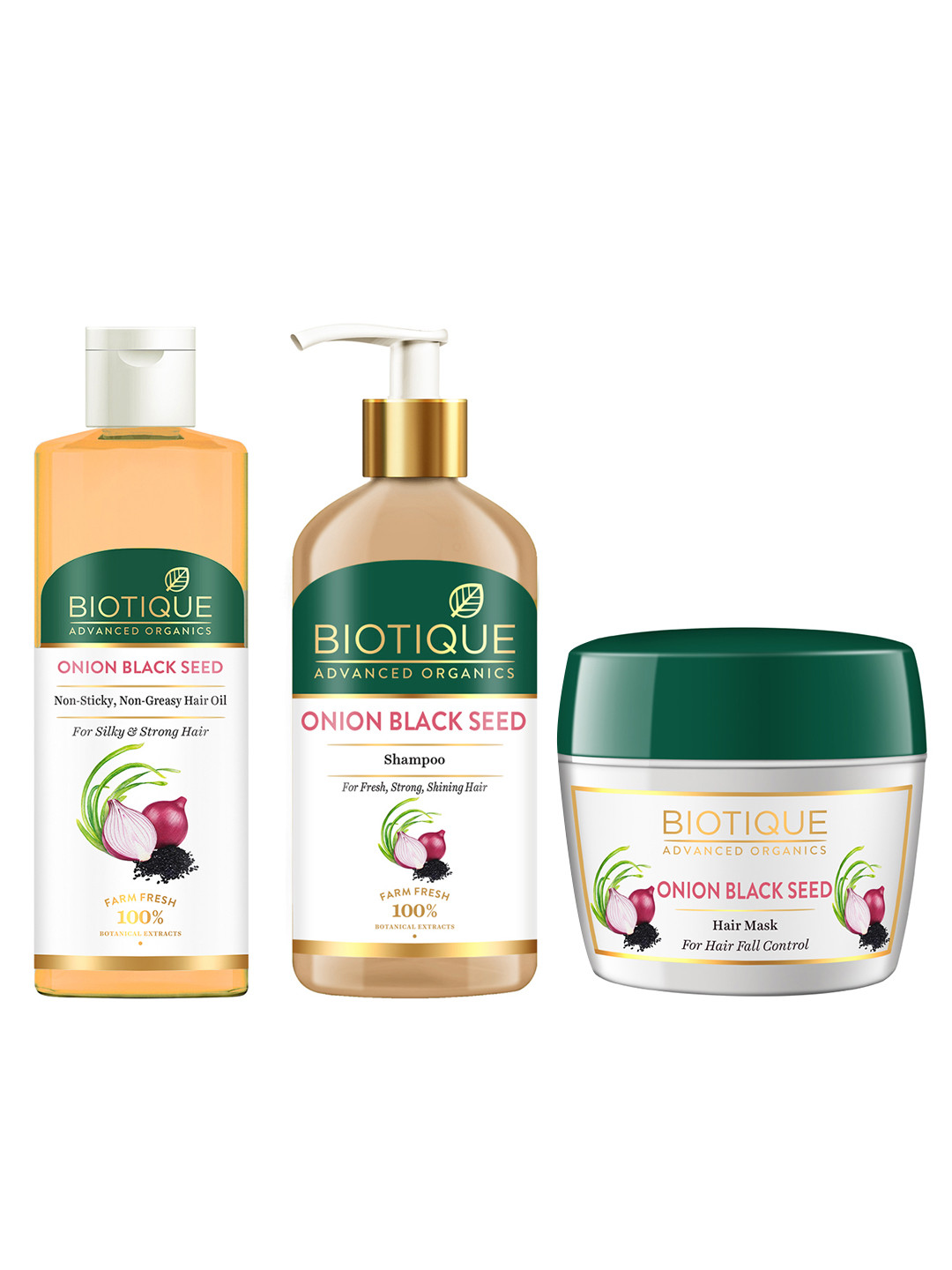 

Biotique Onion Black Seed Hair Care Kit, White