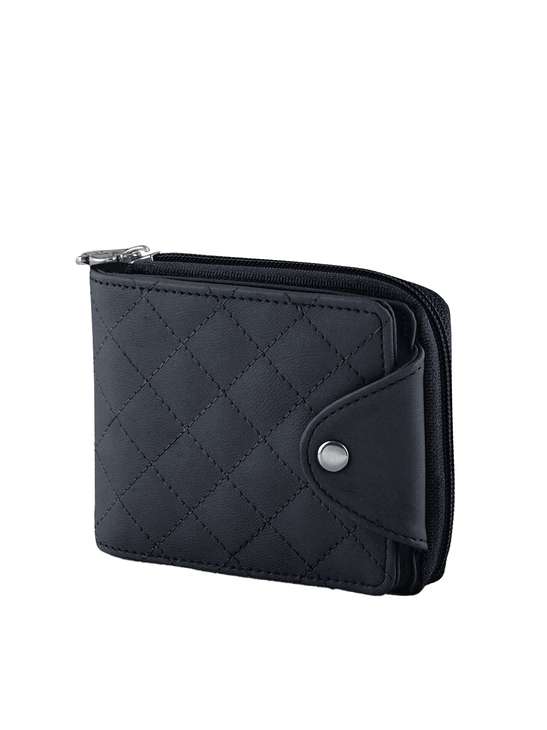 

Butterflies Two Fold Wallet With Quilting, Black