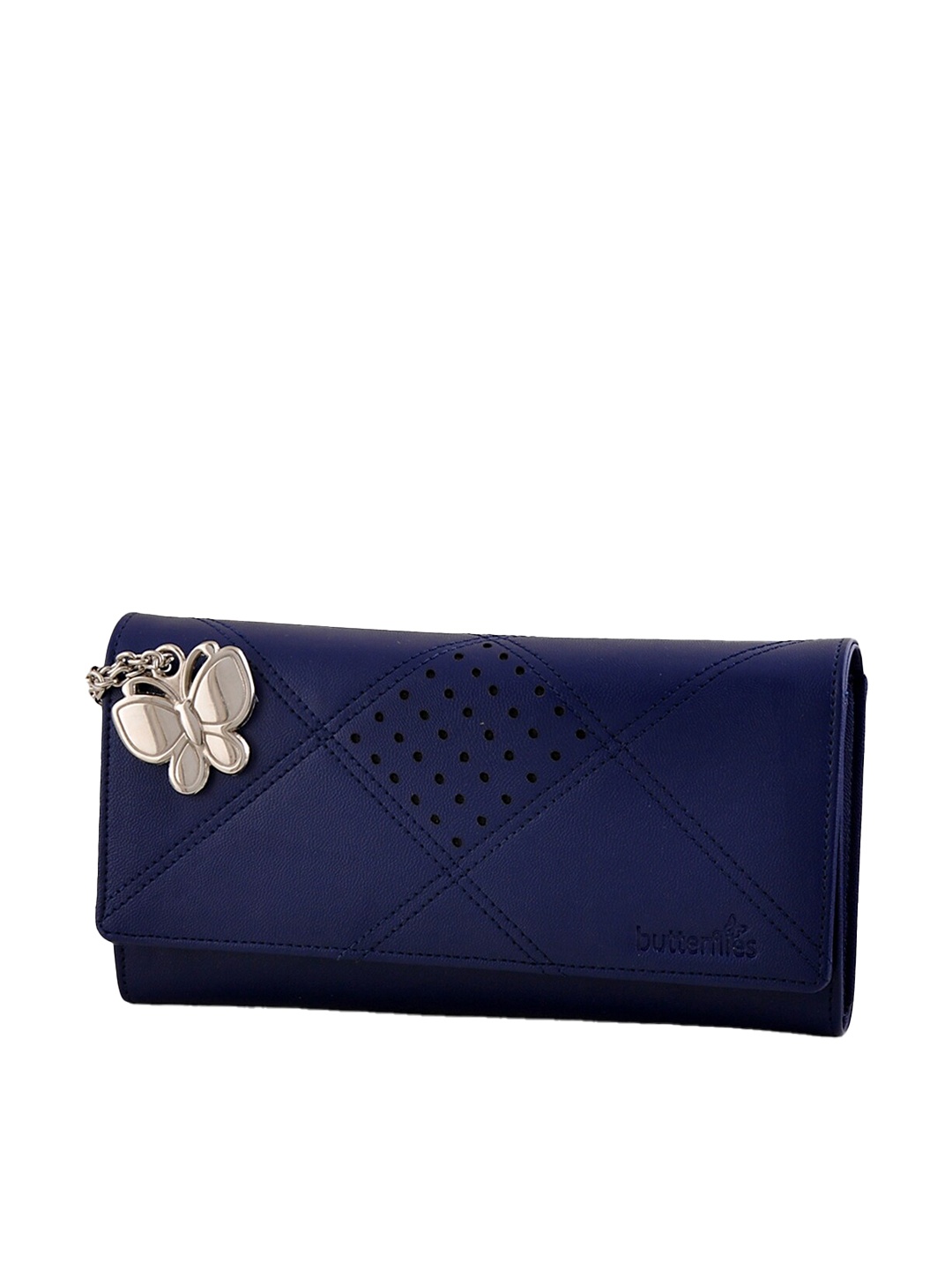 

Butterflies Women Envelope Style Wallet, Blue