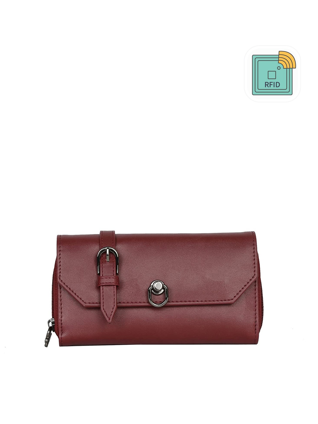 

Butterflies Women Envelope Style Wallet, Maroon