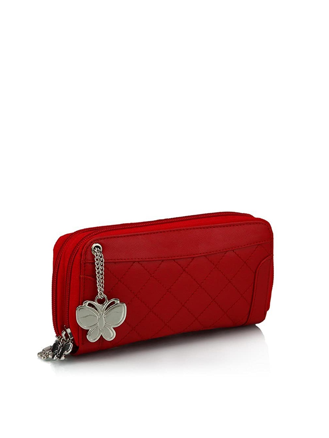 

Butterflies Women Zip Around Wallet, Red