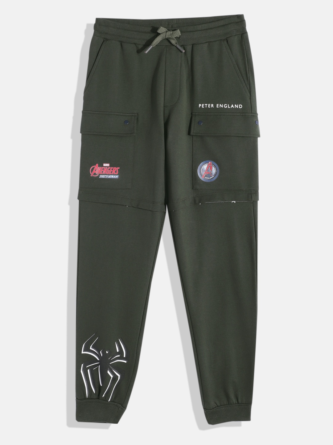 

Peter England Boys Pure Cotton Joggers, Olive
