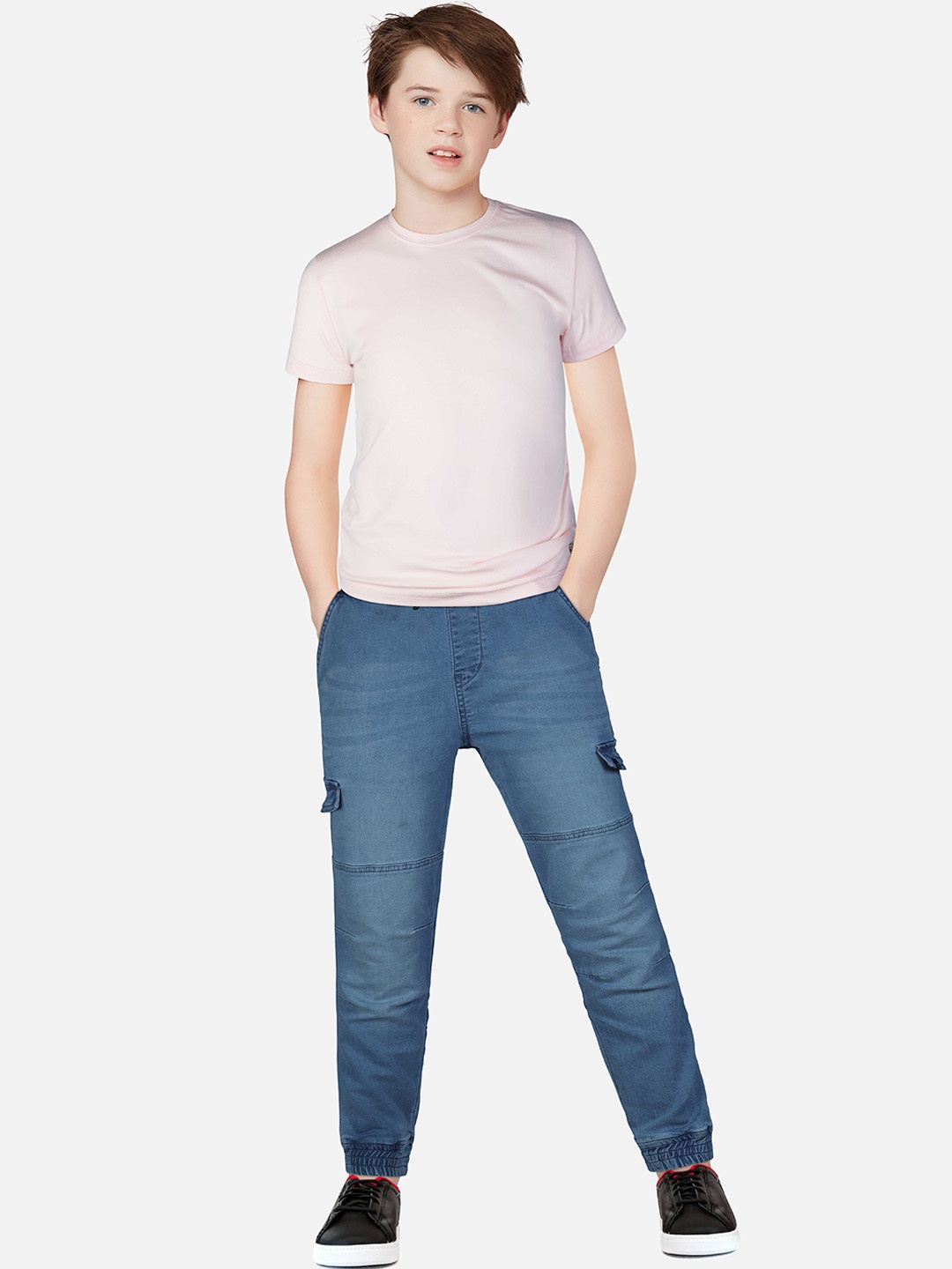 

Gini and Jony Boys Mid-Rise Light Fade Joggers, Blue