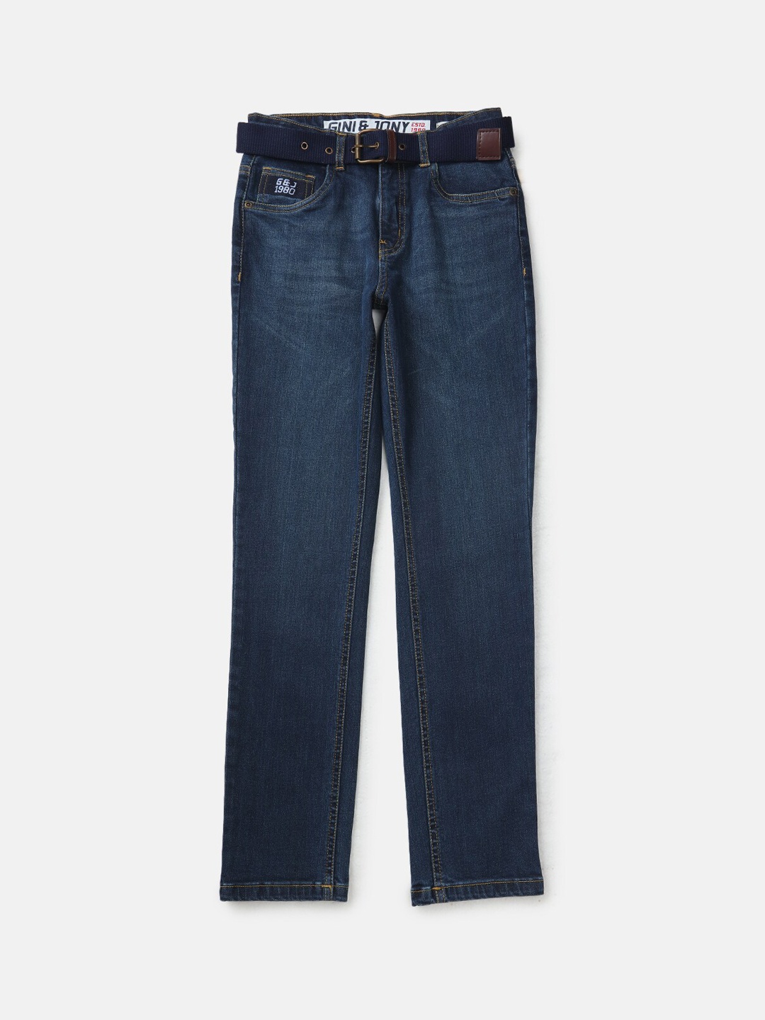 

Gini and Jony Boys Mid-Rise Light Fade Jeans, Blue