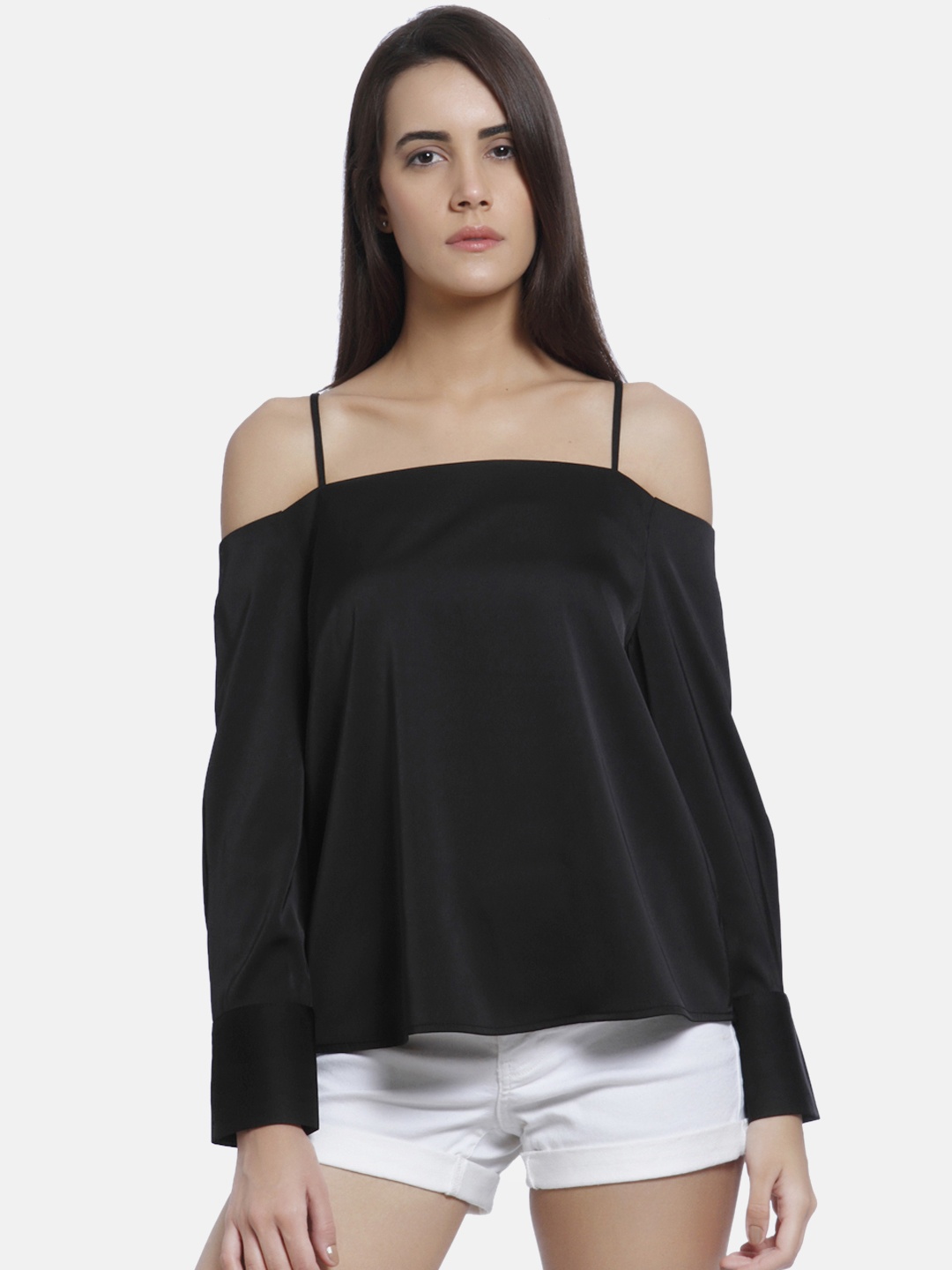 

Vero Moda Women Black Solid Top