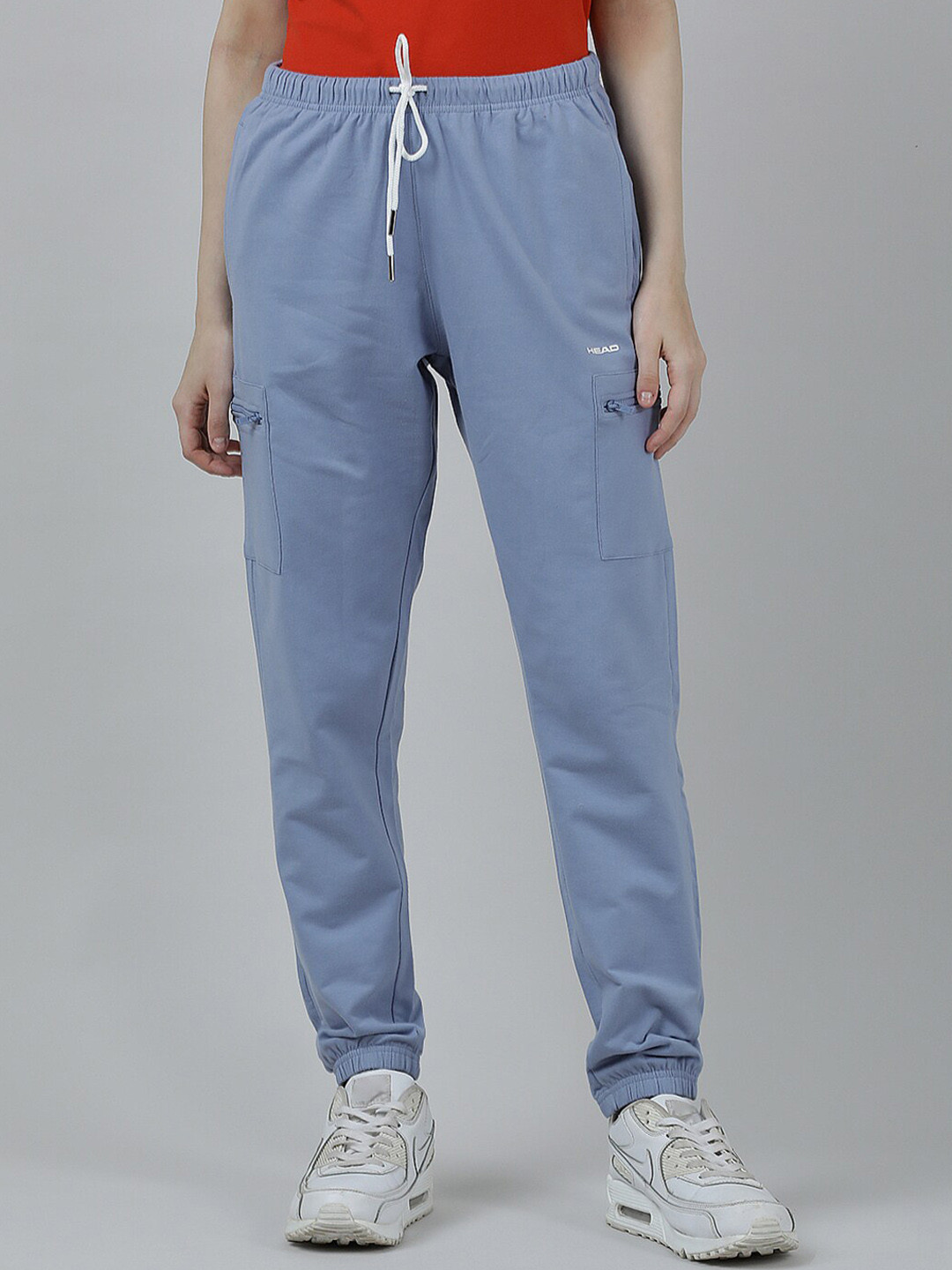 

Head Women Men Mid-Rise Training & Gym Cotton Slim-Fit Joggers, Blue