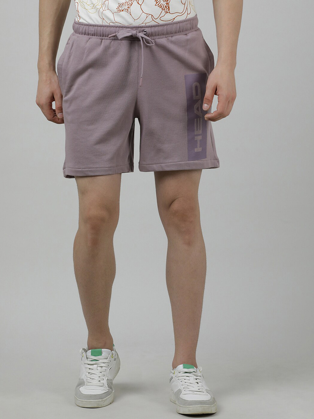 

Head Men Slim Fit Mid-Rise Cotton Shorts, Lavender