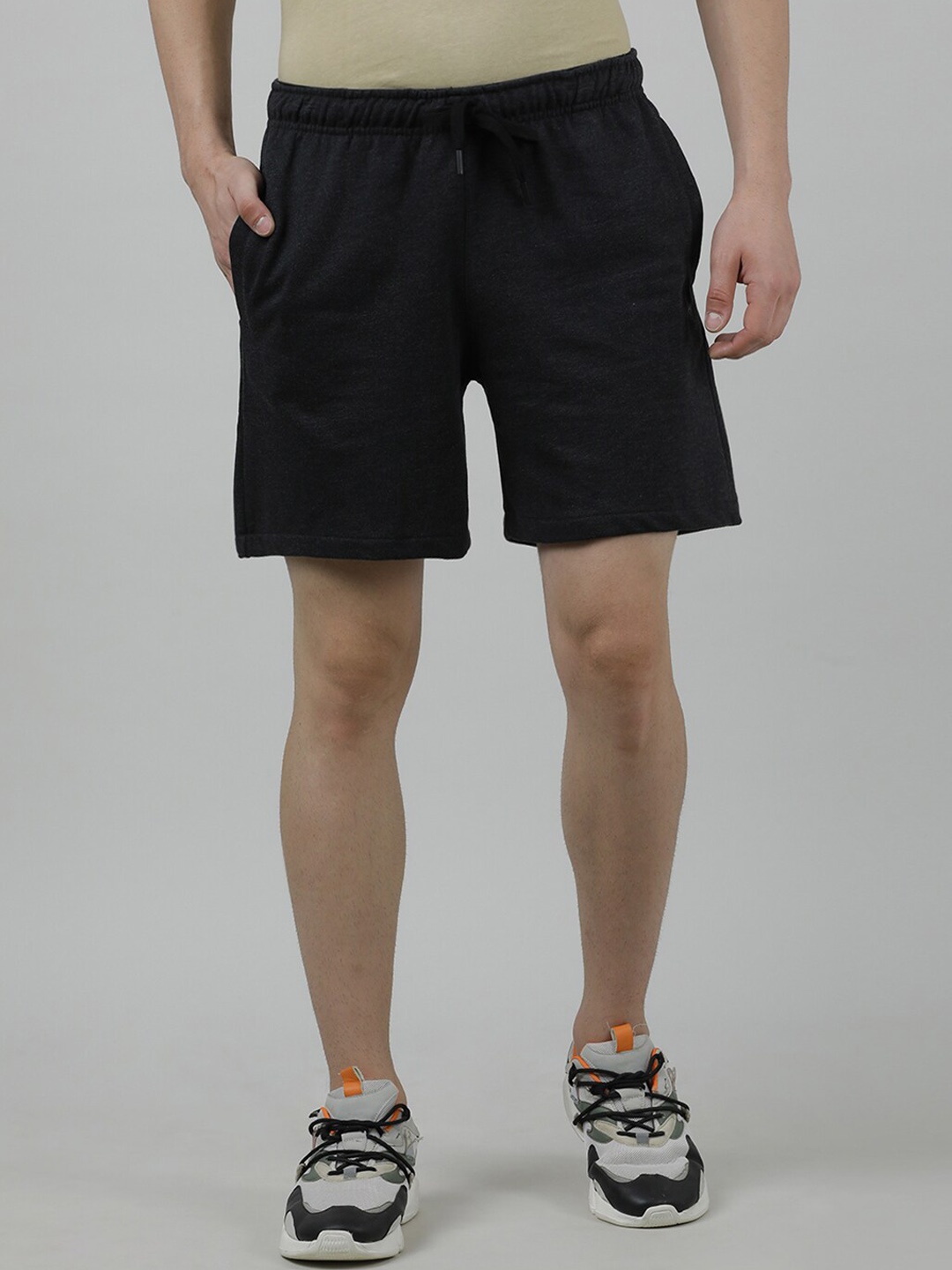 

Head Men Slim Fit Mid-Rise Cotton Shorts, Black