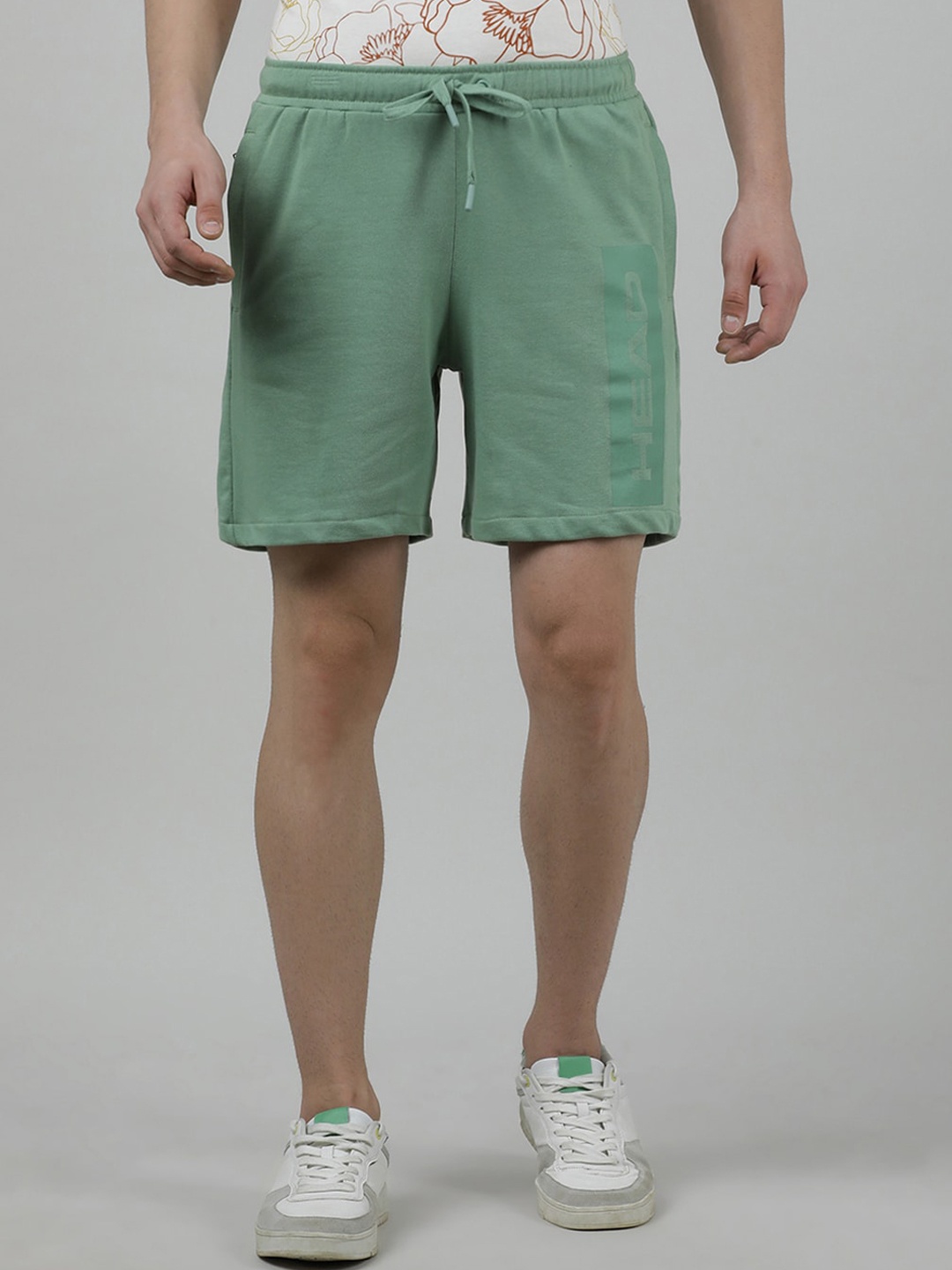 

Head Men Slim Fit Mid-Rise Cotton Shorts, Green