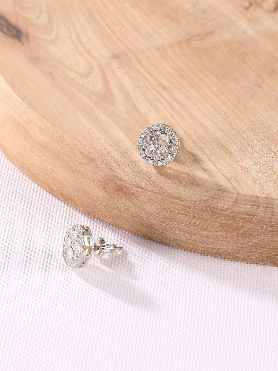 

XPNSV Silver-Plated Studs Earrings