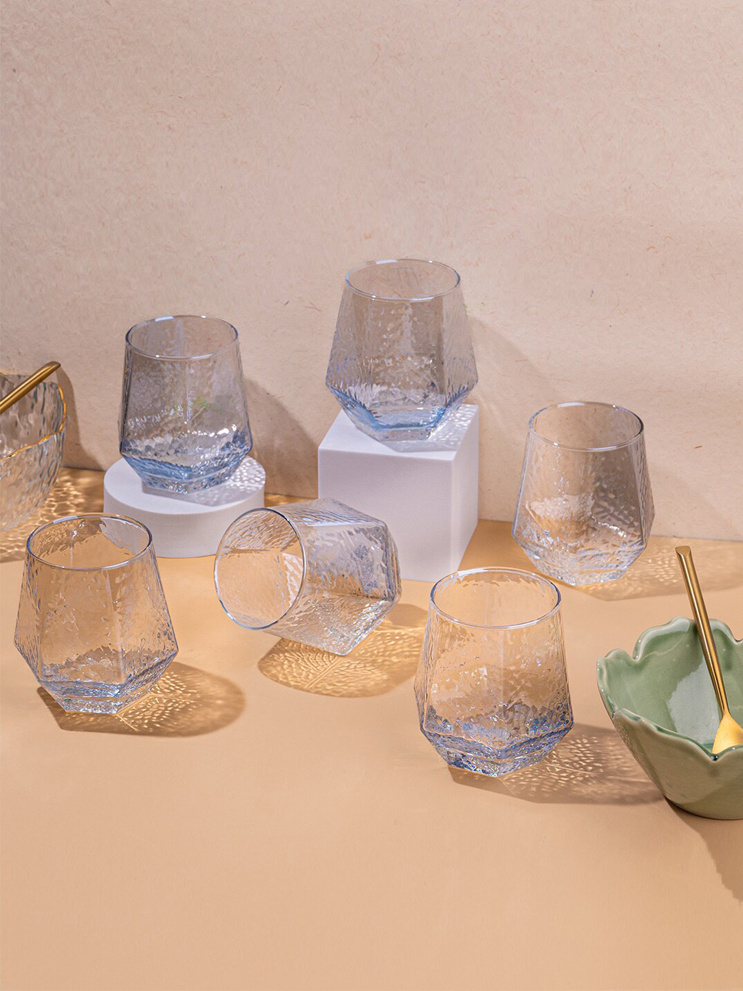 

nestroots Transparent 6 Pieces Whiskey Glasses 350 ml Each