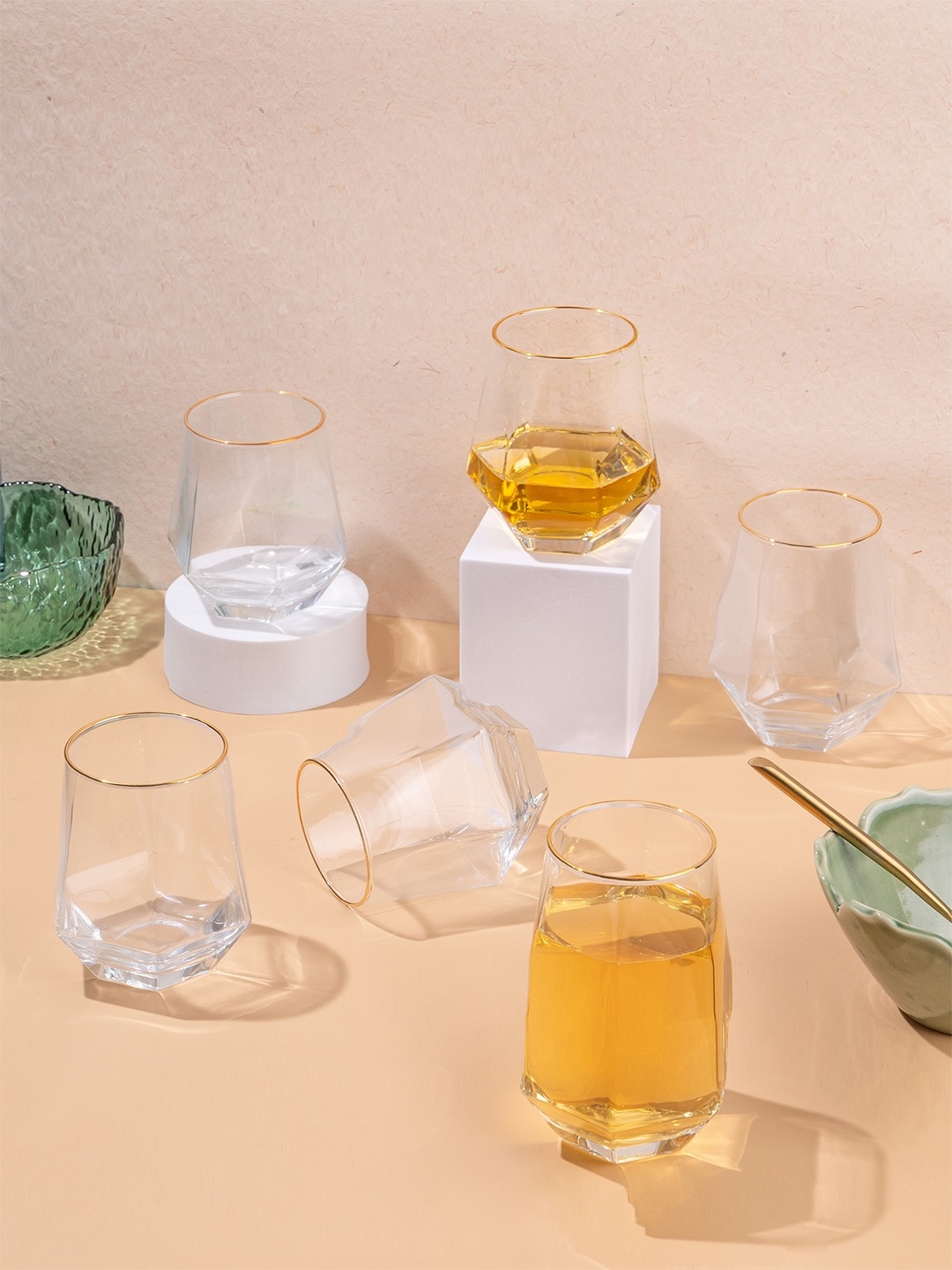 

nestroots Transparent 6 Pieces Whiskey Glasses 350 ml Each