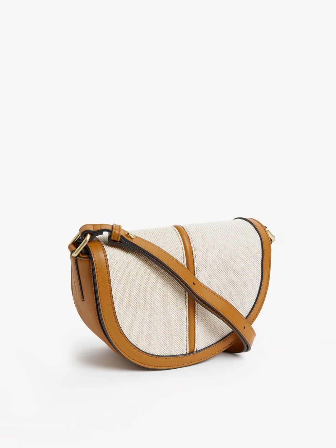 

Marks & Spencer Colourblocked Structured Sling Bag, Brown