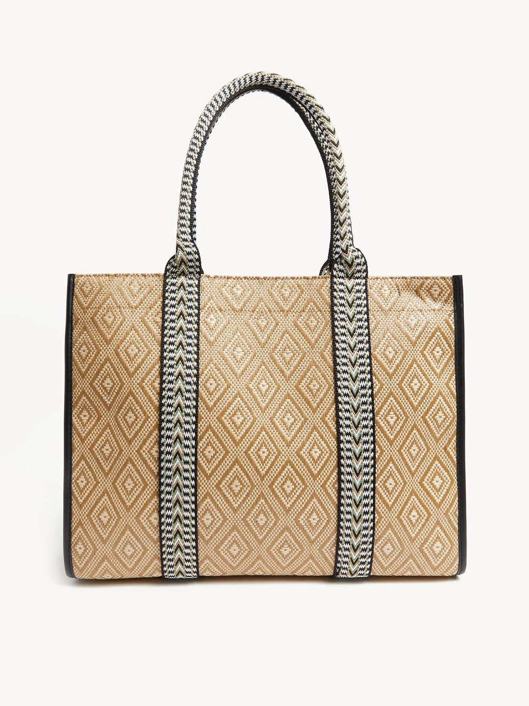 

Marks & Spencer Geometric Printed Structured Tote Bag, Beige