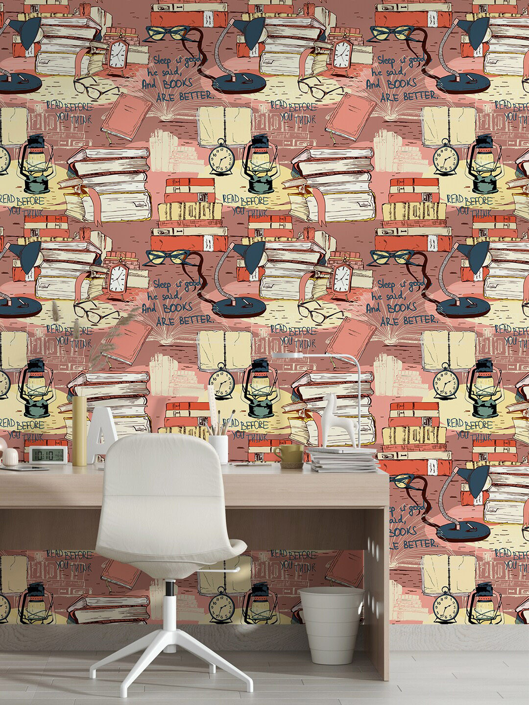 

PAPER PLANE DESIGN Pink & Yellow Abstract Printed Wallpaper