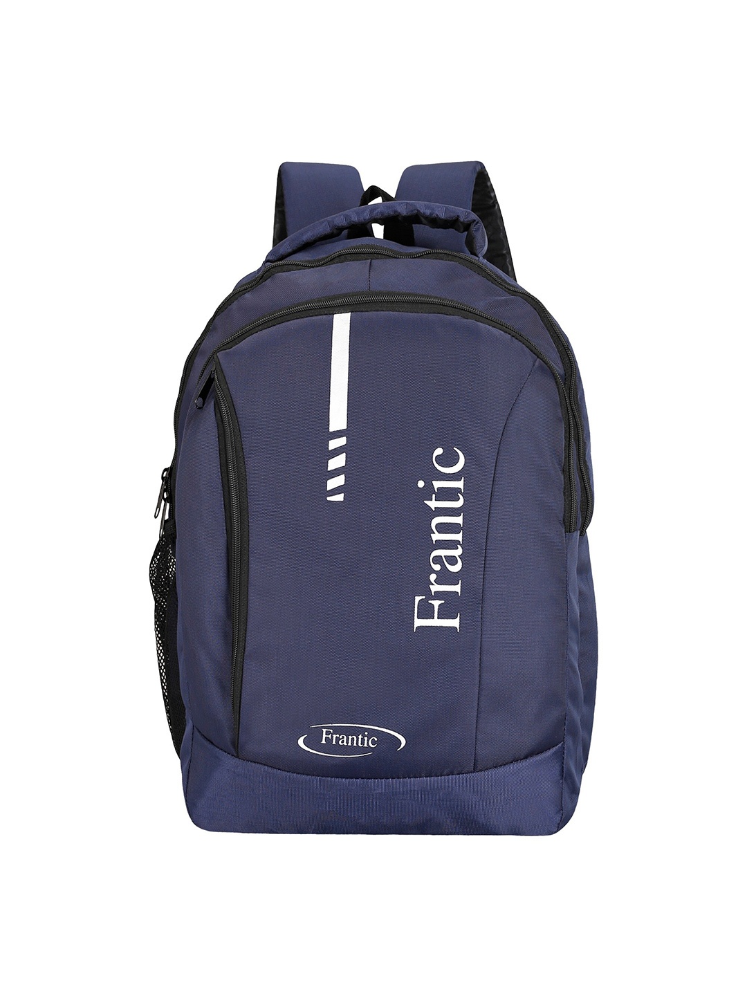

Frantic Unisex Kids Blue & White Typography Backpack