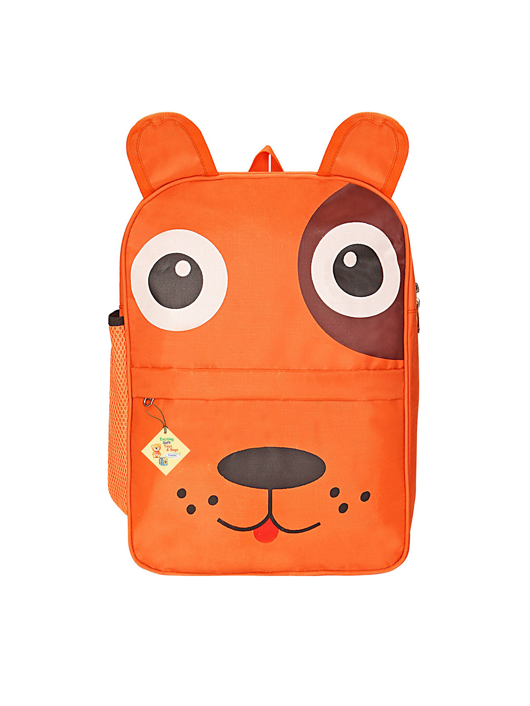 

Frantic Kids Dog Graphic School Backpack, Orange