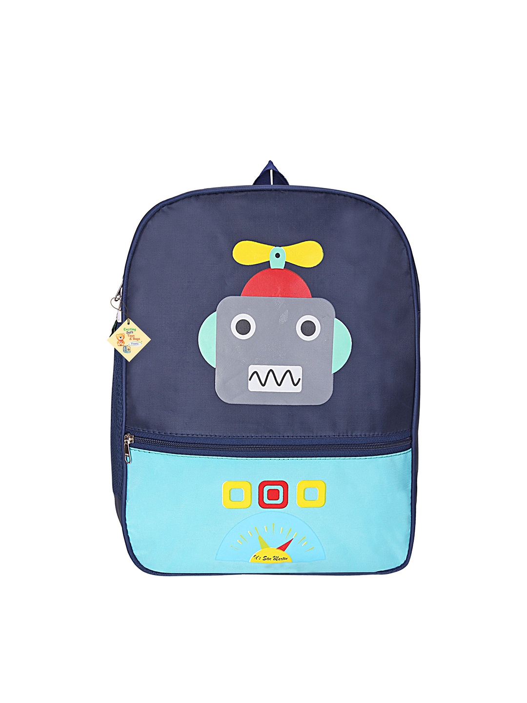 

Frantic Graphic Printed Medium Backpack, Navy blue