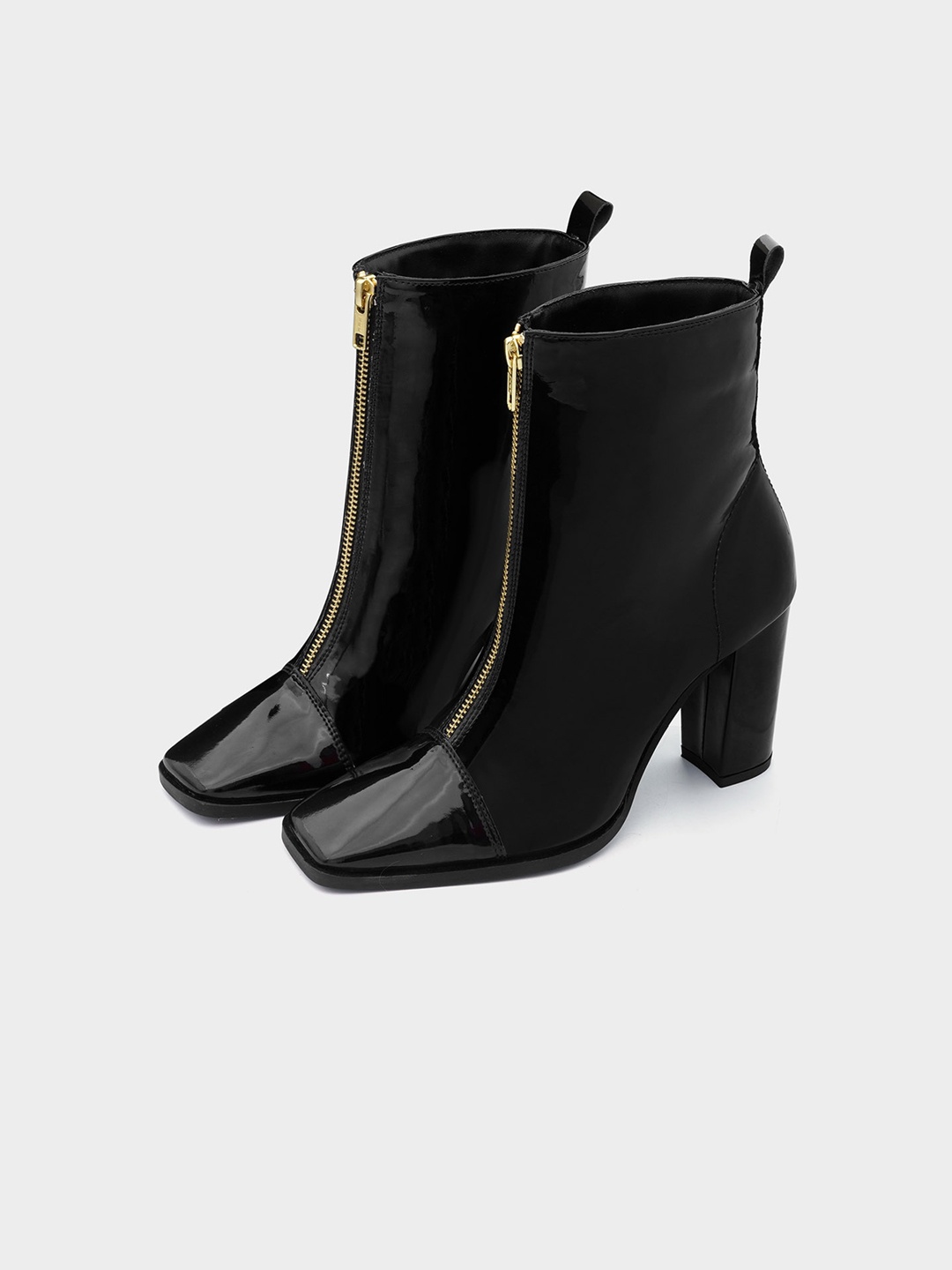 

ADORLY Women Square Toe Mid Top Block-Heel Regular Boots, Black