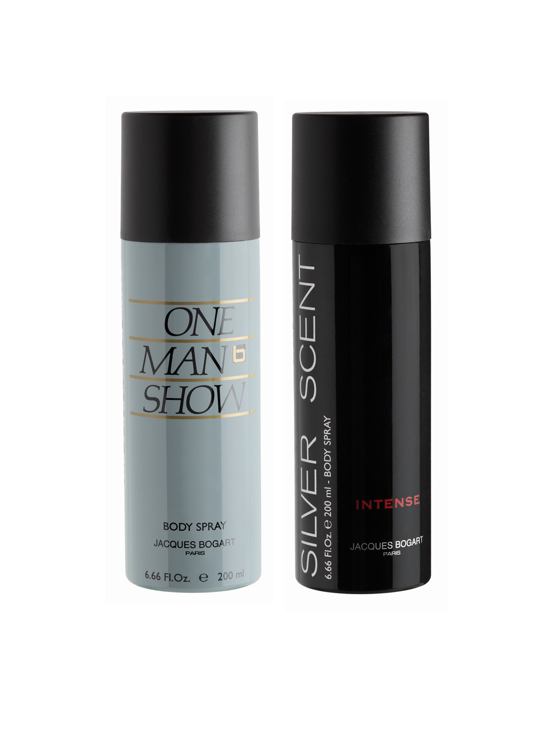 

JACQUES BOGART One Man Show + Silver Scent Intense Body Sprays, Grey