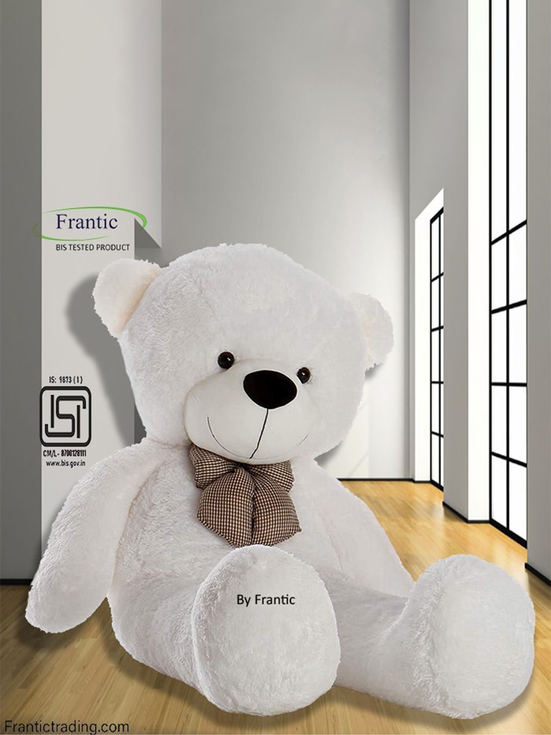 

Frantic Soft Stuffed Non-Toxic Fabric Teddy Bear, White