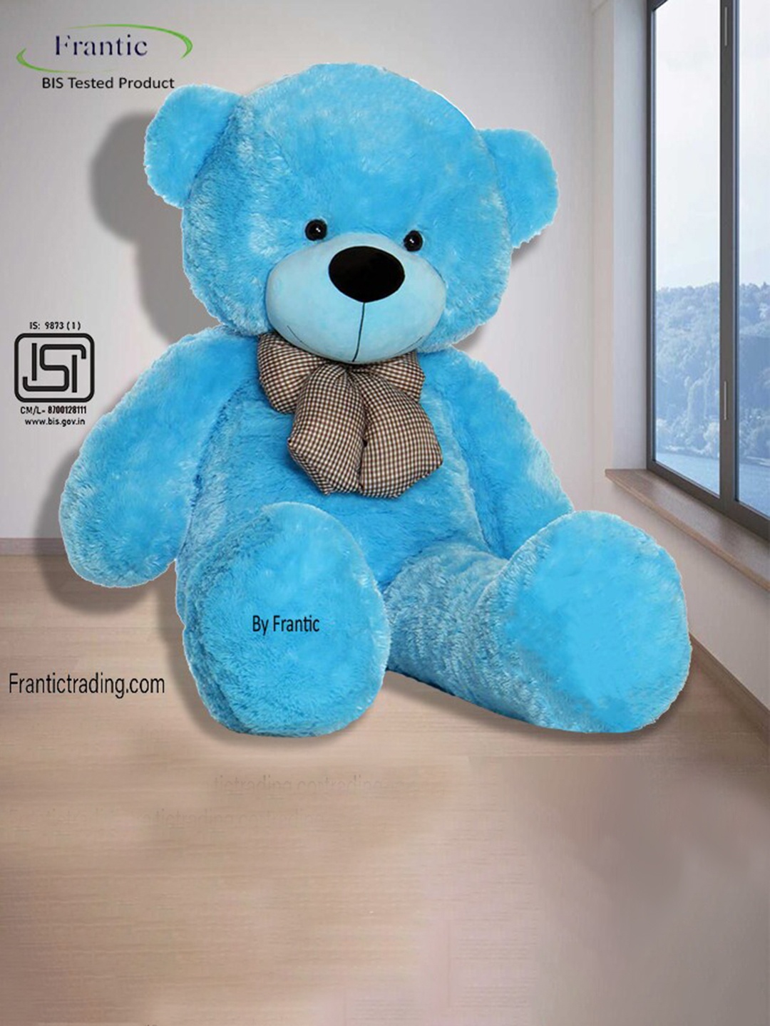 

Frantic Soft Stuffed Non-Toxic Fabric Teddy Bear, Blue