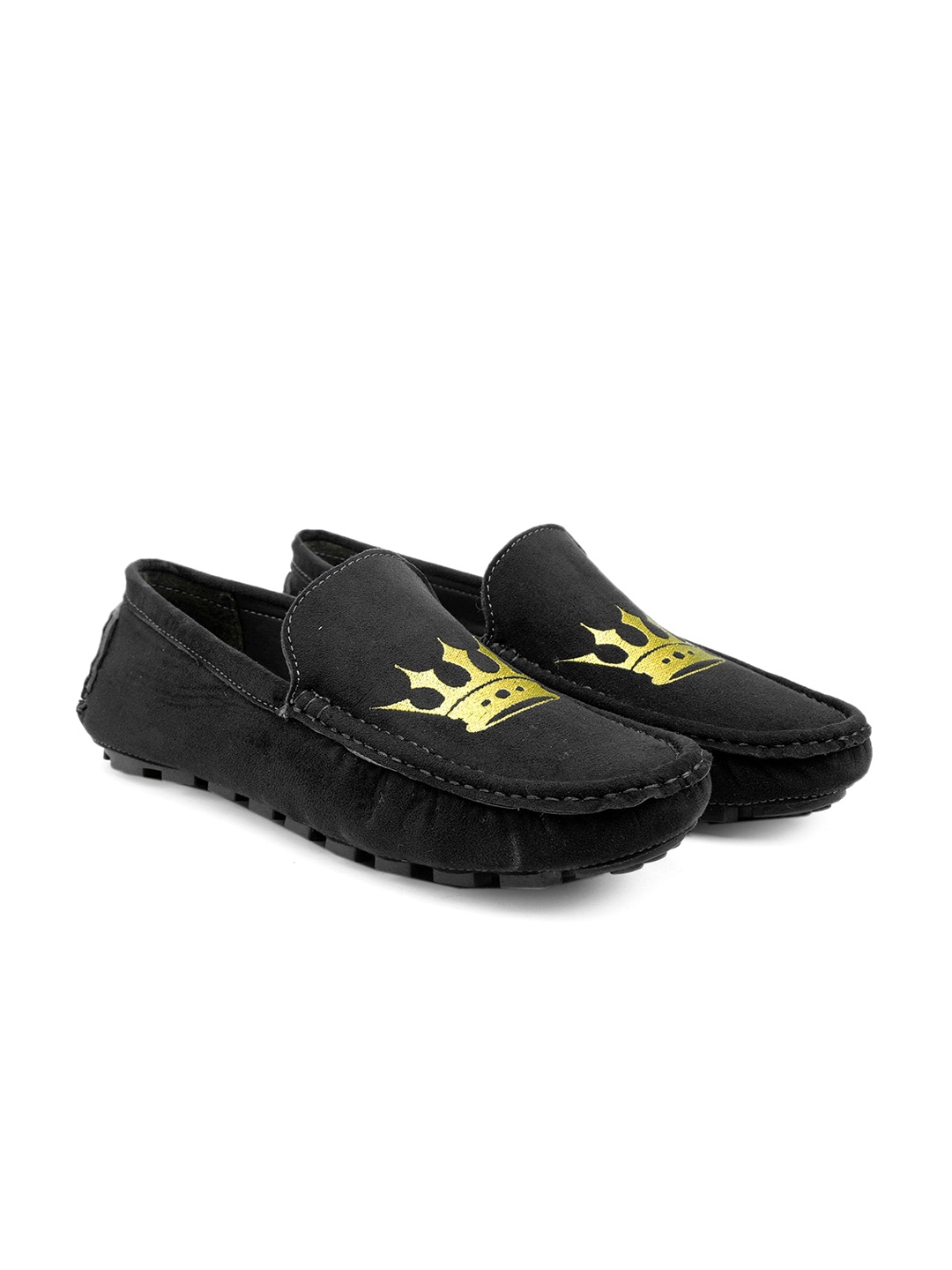 

Bxxy Men Printed Slip On Loafers, Black