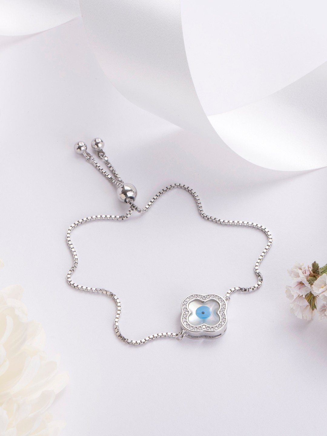 

Zavya Sterling Silver Rhodium-Plated Bracelet