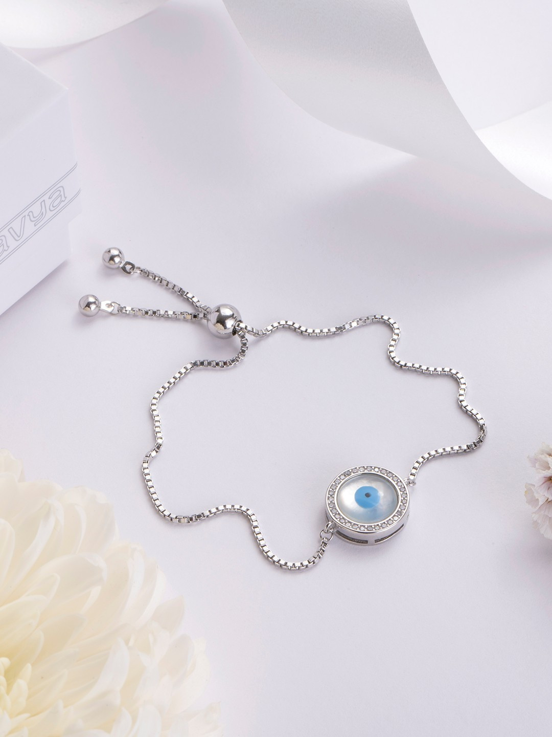 

Zavya Sterling Silver Rhodium-Plated Bracelet