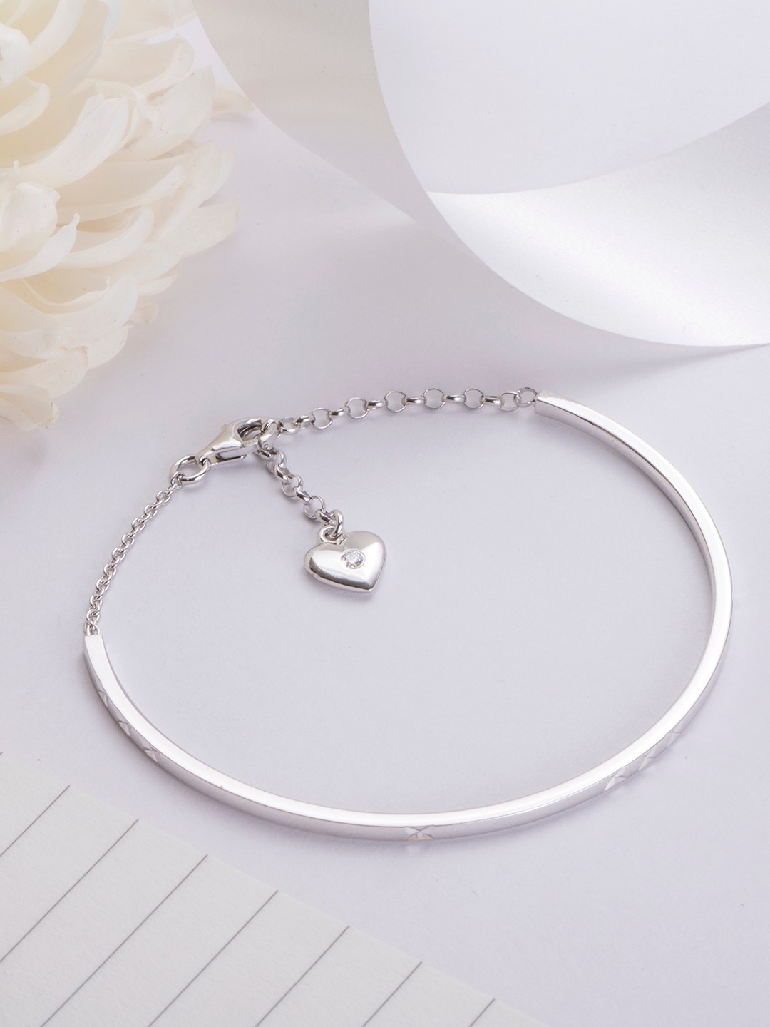 

Zavya Sterling Silver Rhodium-Plated Bracelet
