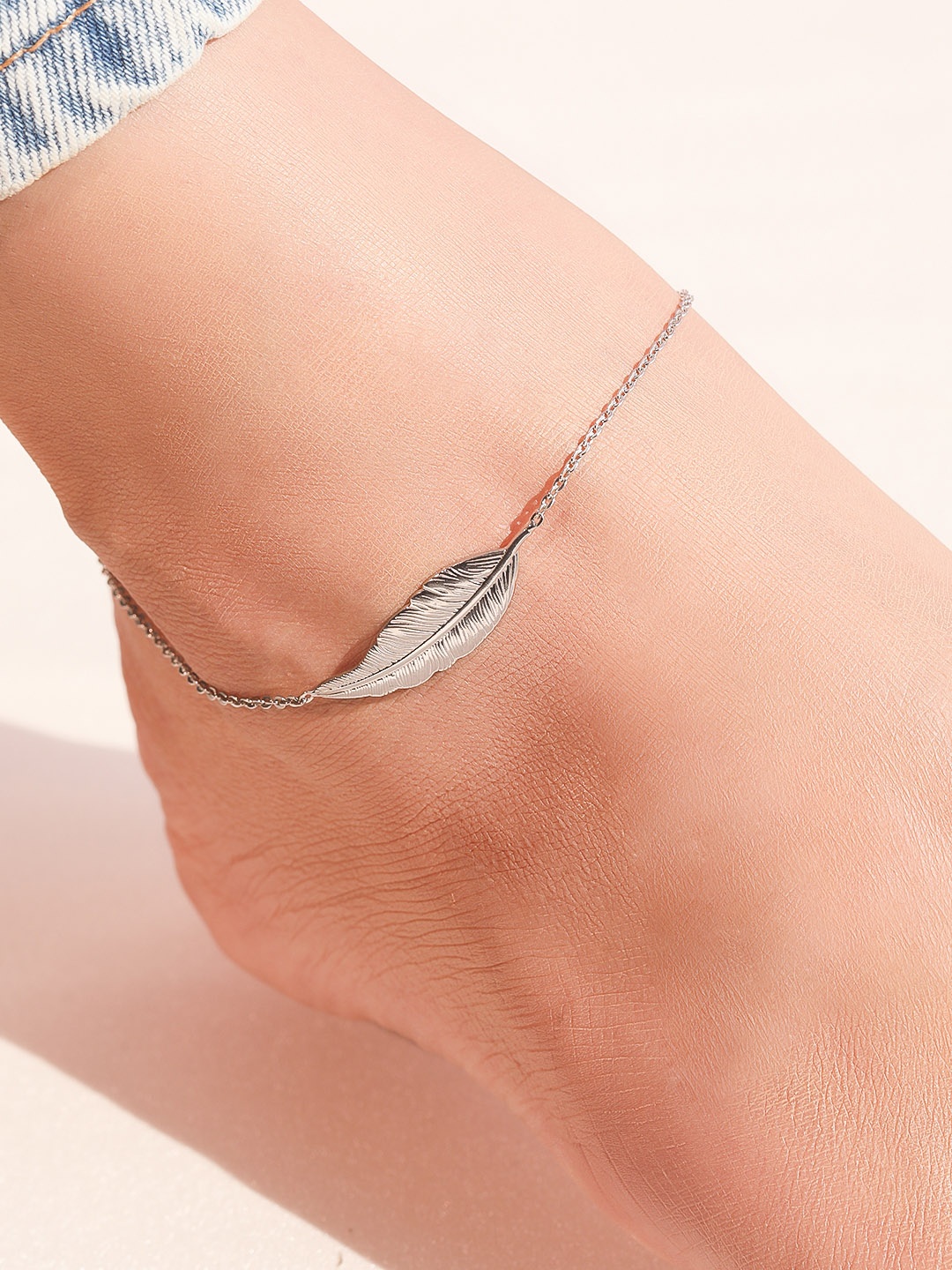 

Zavya Sterling Silver Rhodium-Plated Anklet