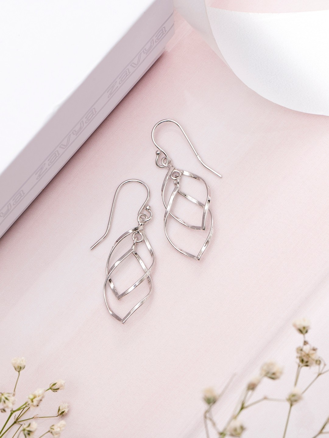 

Zavya Silver-Toned Drop Earrings