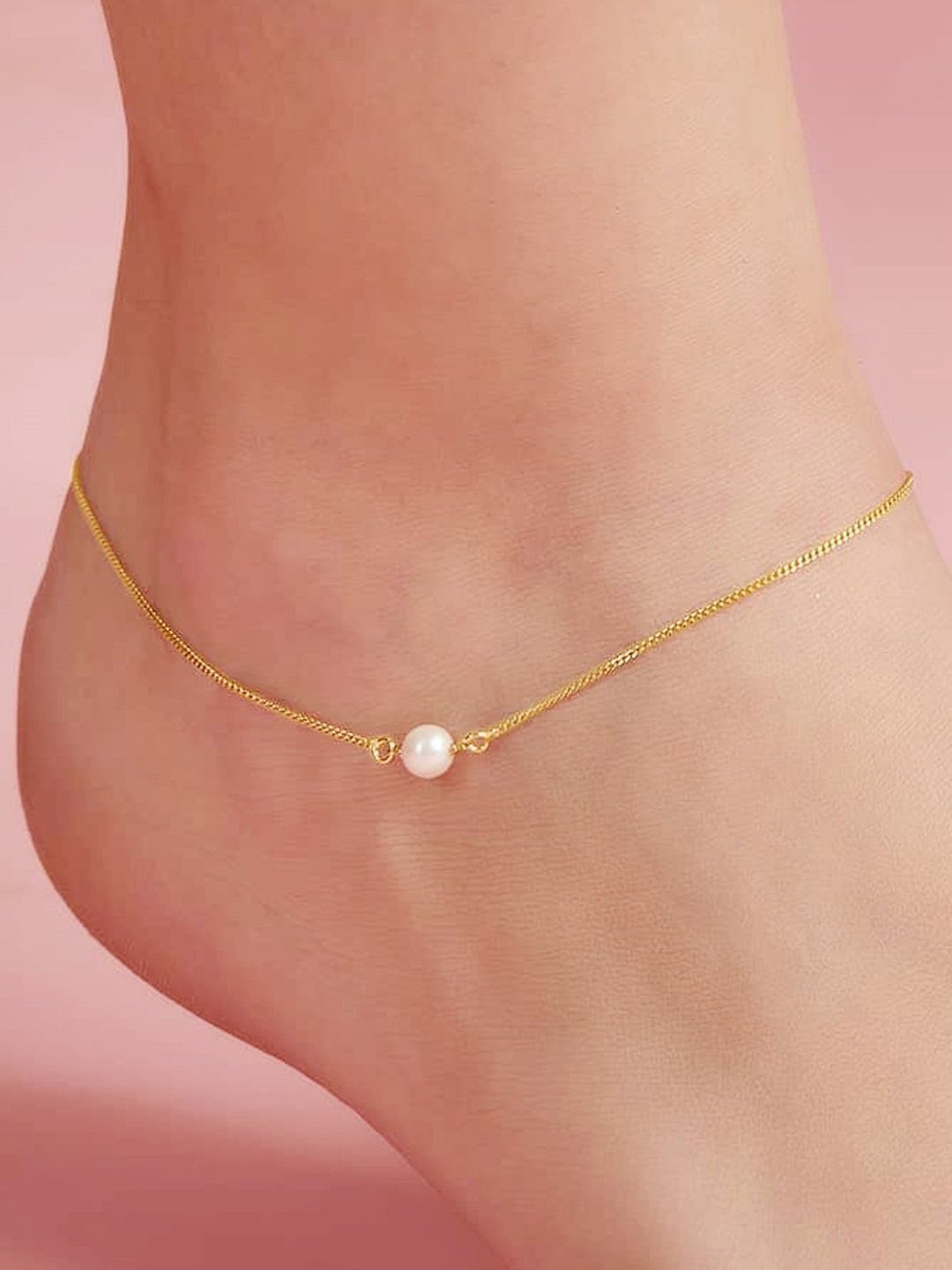 

Zavya Gold-Plated Pearl Sterling Silver Anklet