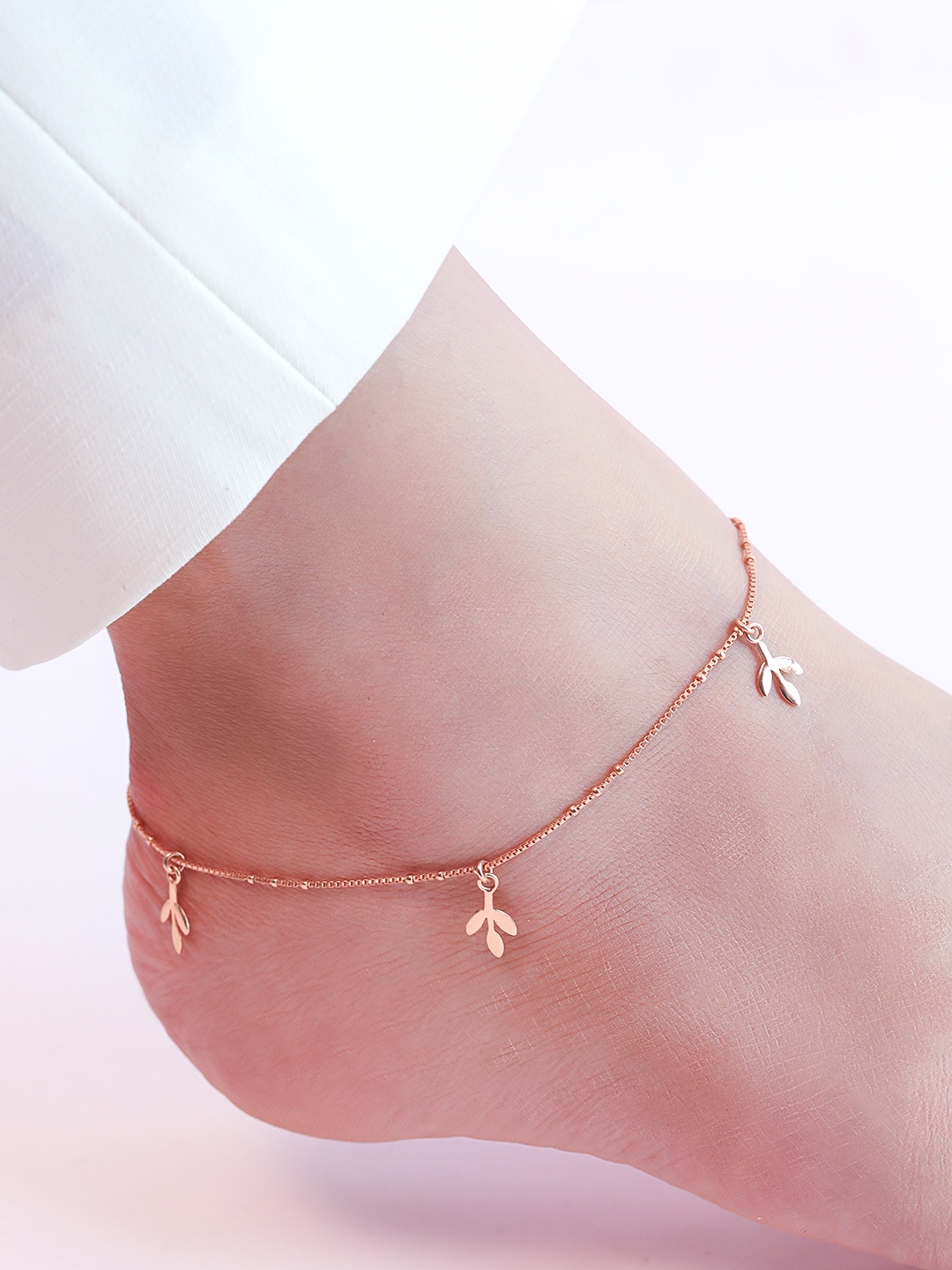 

Zavya Rose Gold-Plated Sterling Silver Anklet